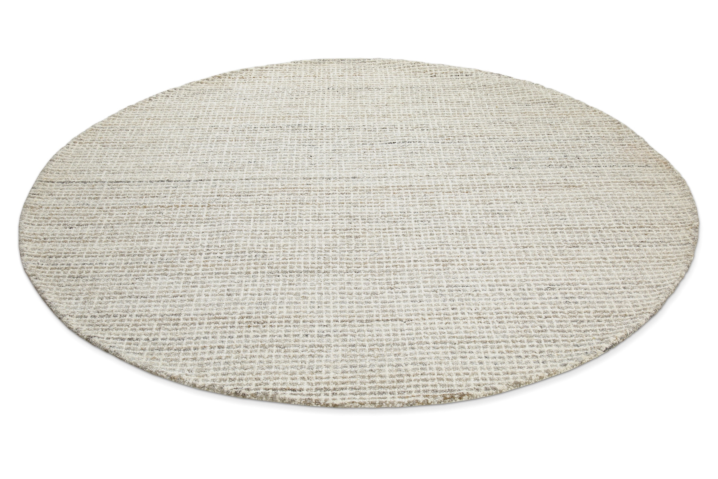 Wecon home Teppich »Hamptons FOURTEEN«, rund, 10 mm Höhe, Fasermix, Kurzflor, Wohnzimmer, Schlafzimmer, elegant, Karo-Muster