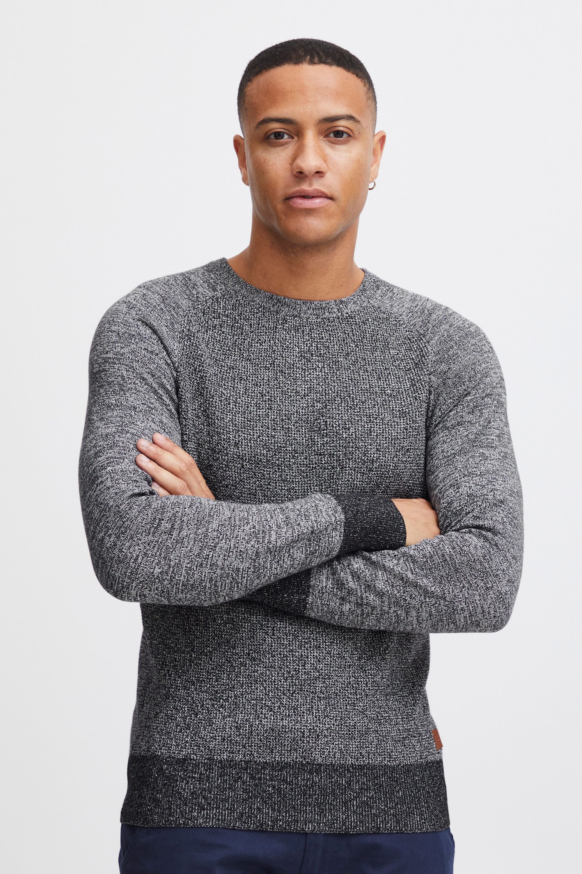 Blend Rundhalspullover "BHGandolf", Strickpullover mit farblich abgesetzten günstig online kaufen