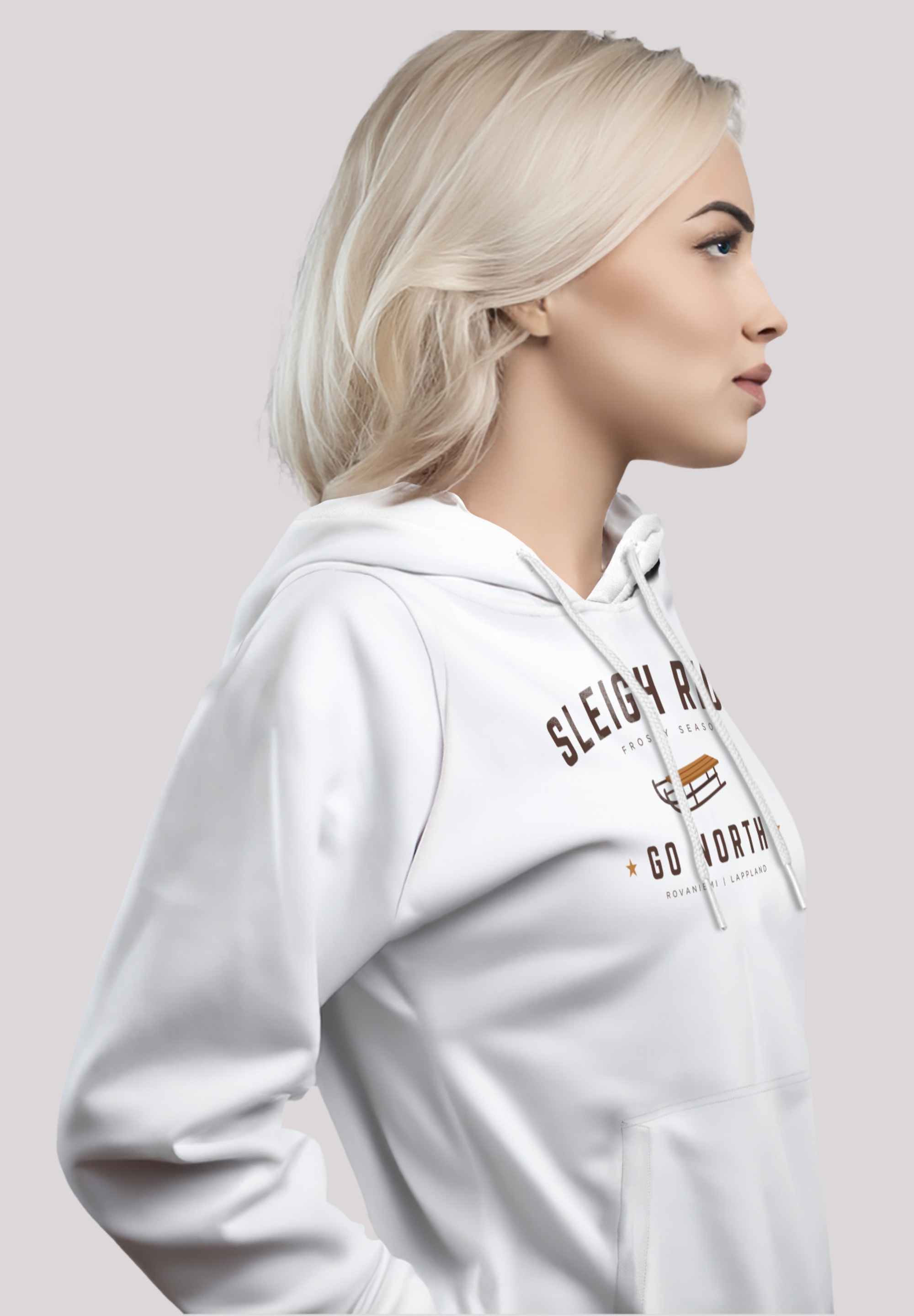 F4NT4STIC Kapuzenpullover »Winter Schlitten Christmas«, Weihnachten, Geschenk, Logo