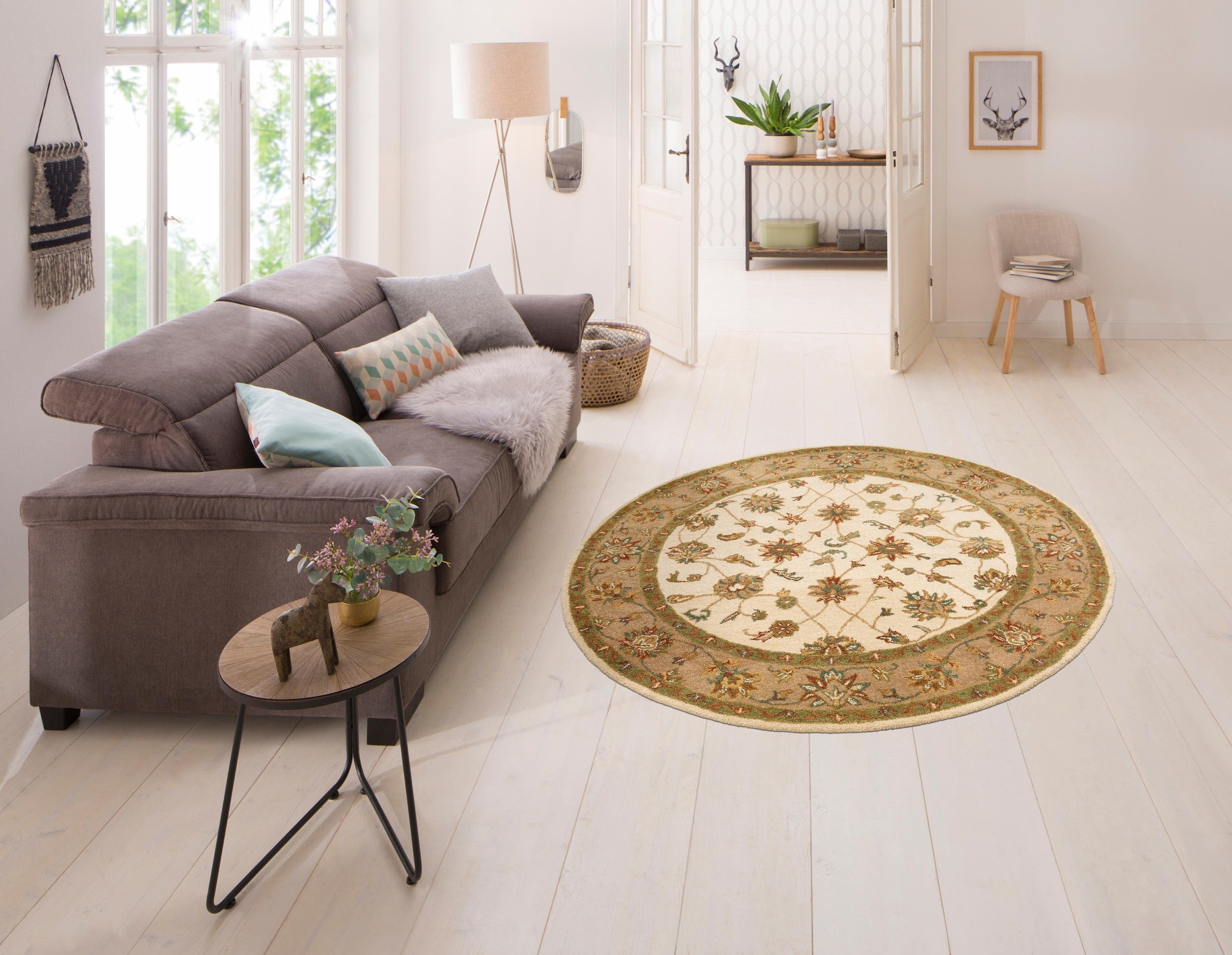 OTTO home Wollteppich "Sahil" rund 14 mm Höhe reine Wolle, Orient-Optik, id günstig online kaufen