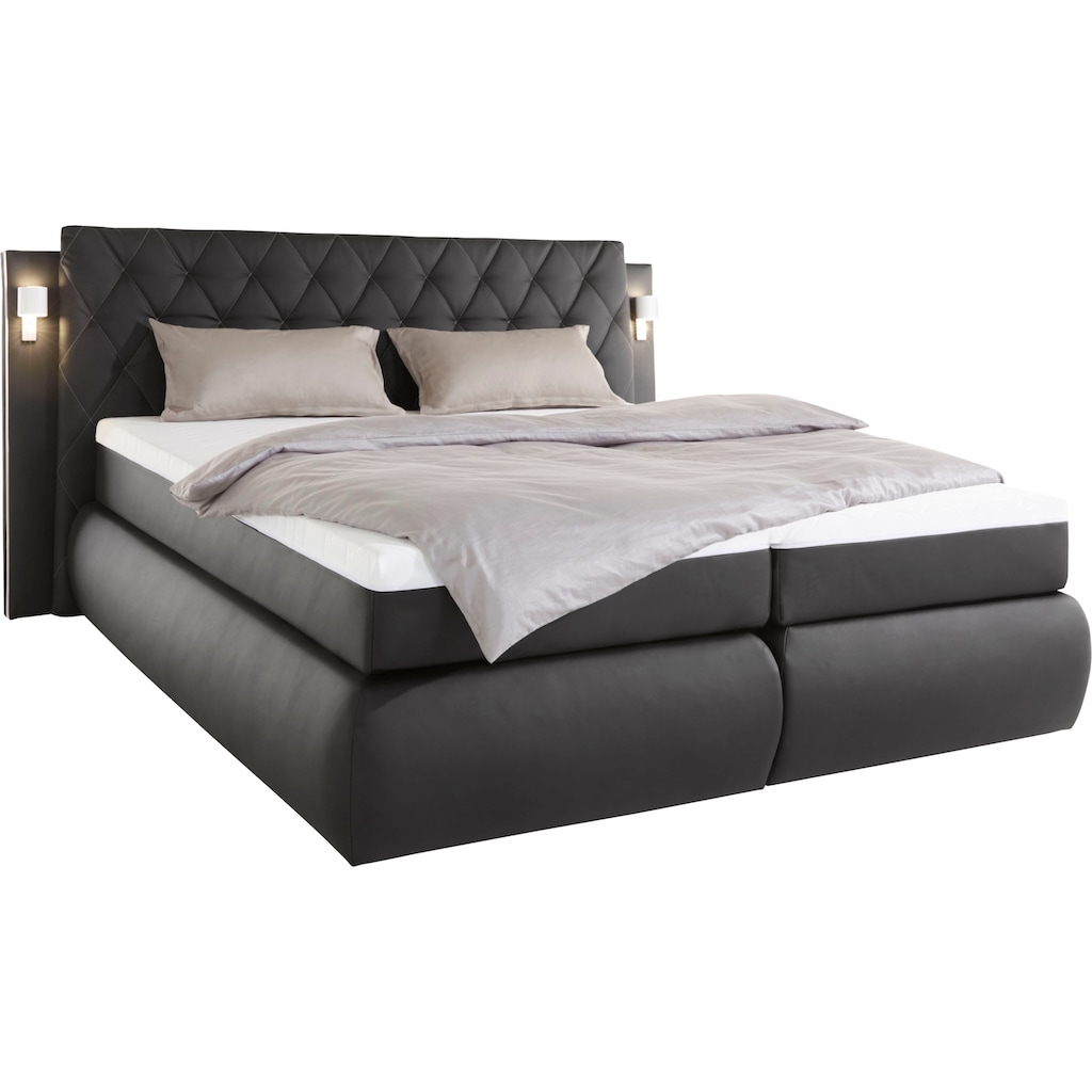 COLLECTION AB Boxspringbett, inklusive Bettkasten, LED-Beleuchtung und Topper