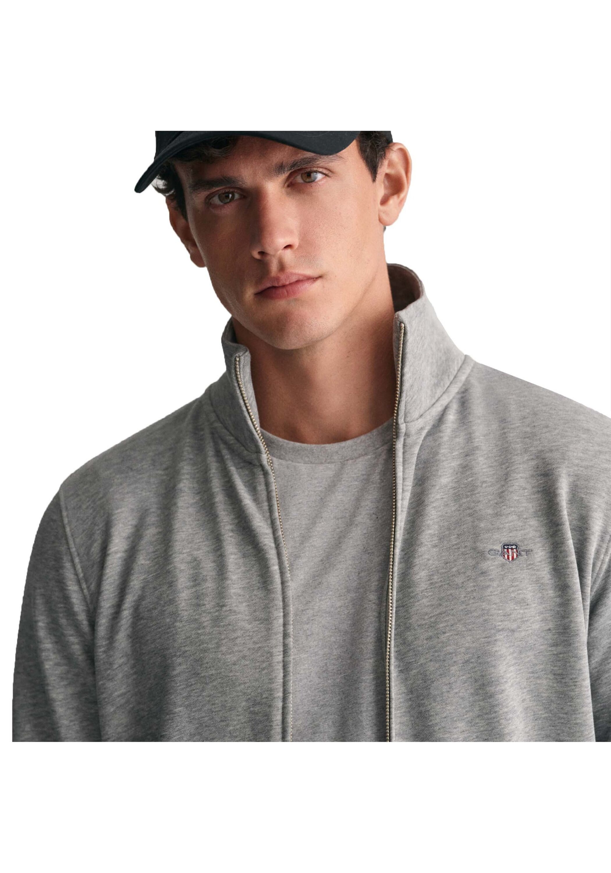 Gant pour homme. 2008006 Sweat à capuche zippé Shield gris (XXL), Casuel, Coton, Manche longue 3