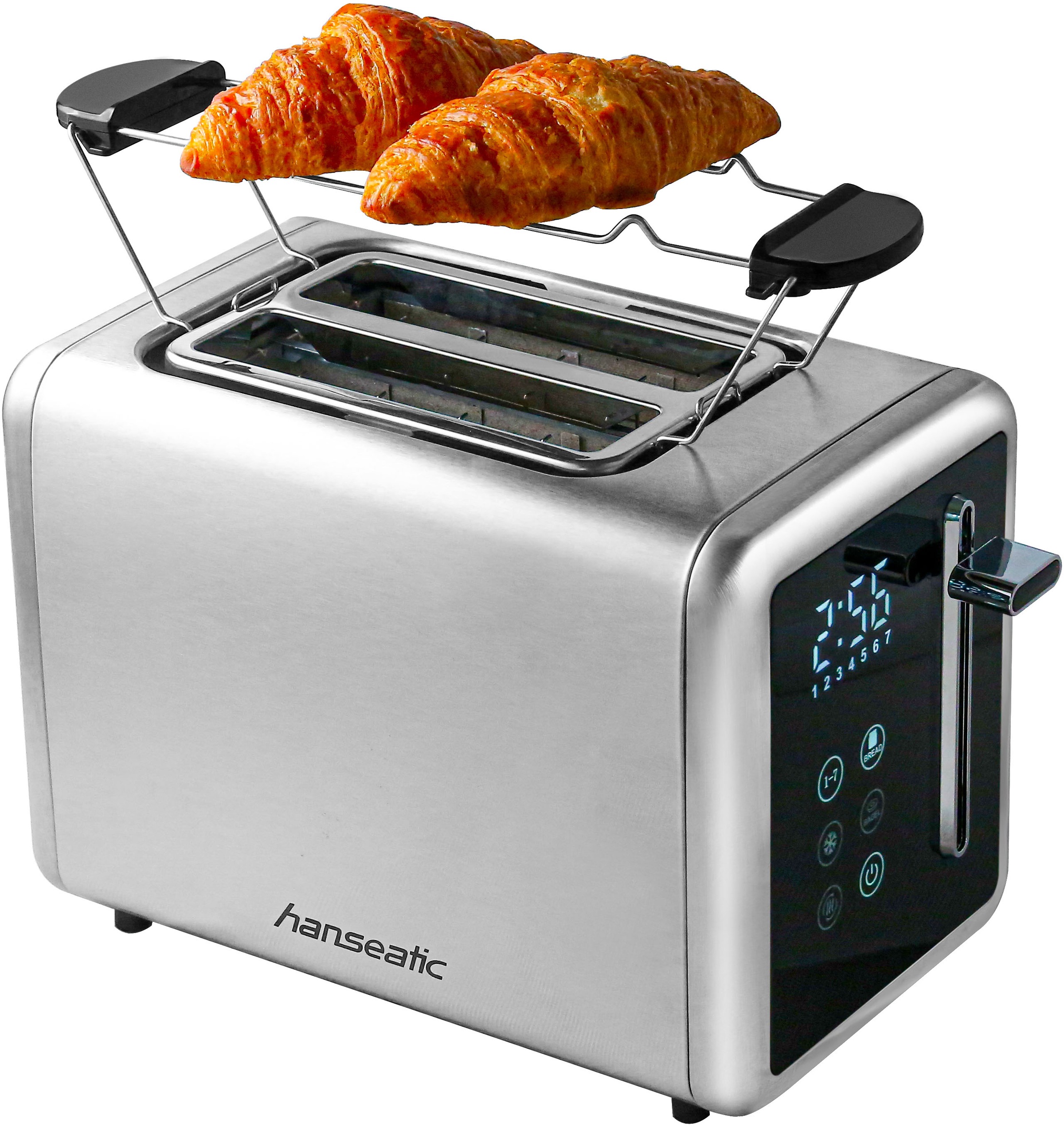 Hanseatic Toaster "HT9007BD, mit Brötchenaufsatz" 2 kurze Schlitze 900 W LE günstig online kaufen