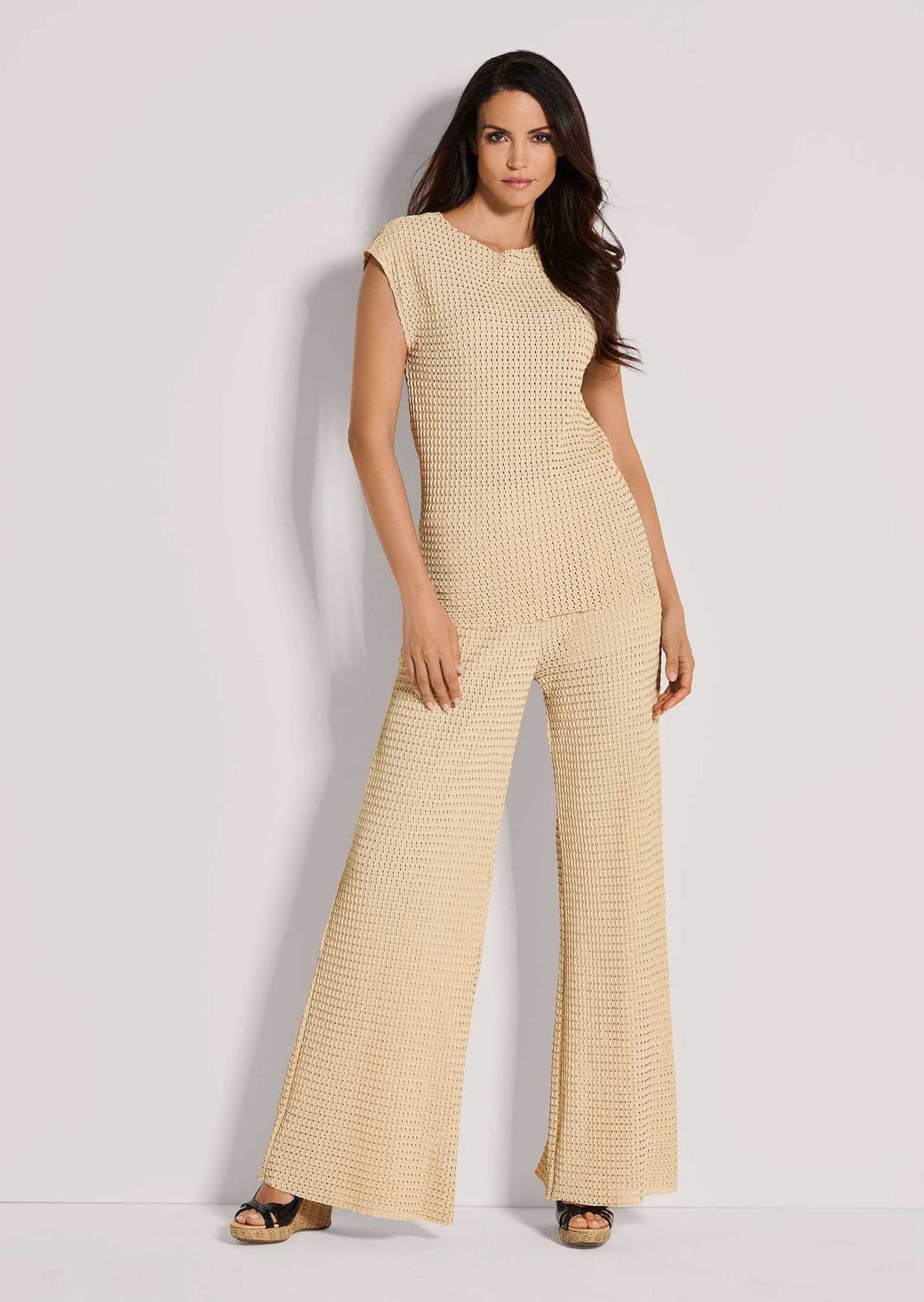 MADELEINE Kurzarmshirt "Shirt Ärmelloses U-Boot-Shirt in Ajour-Optik" günstig online kaufen