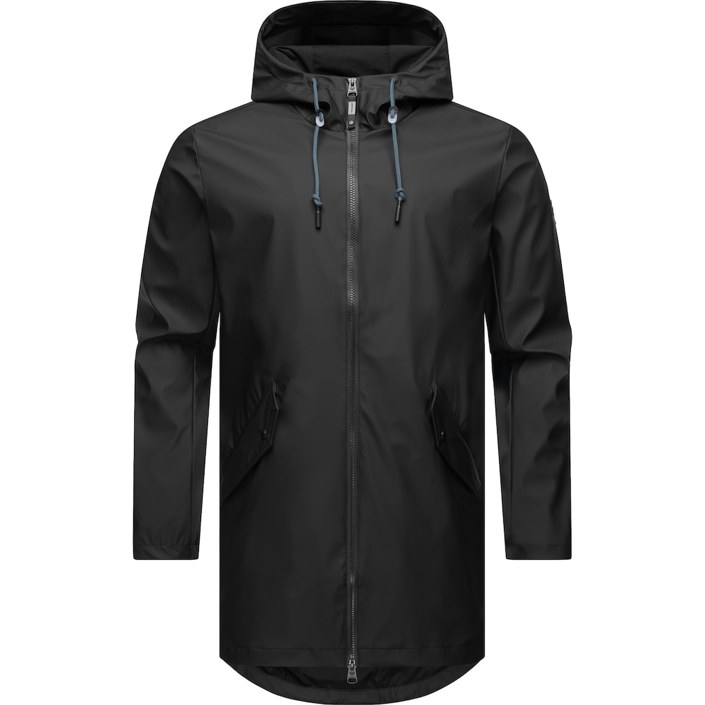 Ragwear Regenmantel »Sanwoy«, Lange, wasserdichte Herren Regenjacke mit Kapuze