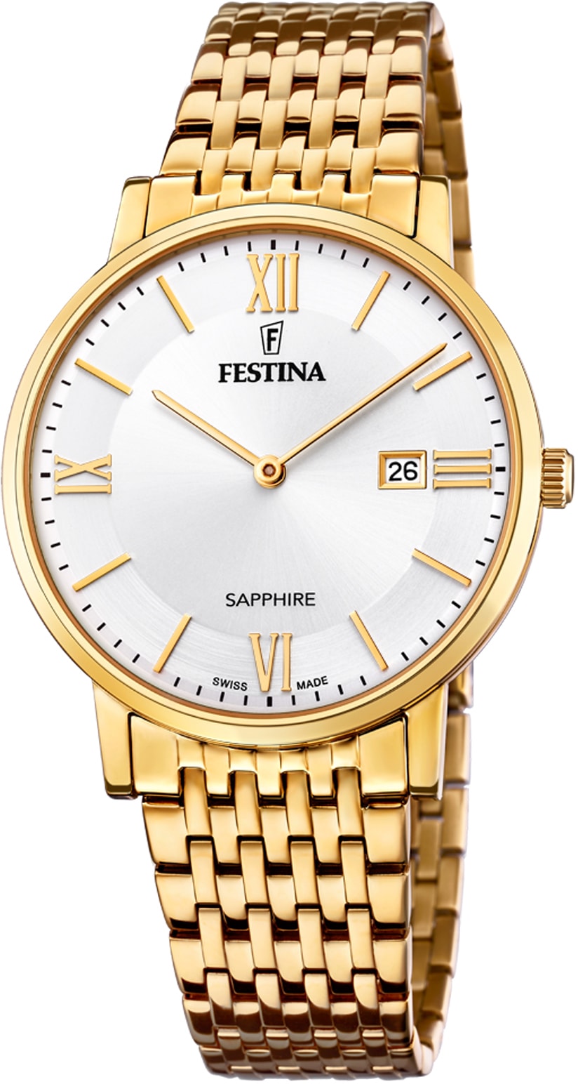 Festina Quarzuhr »Festina Swiss Made, F20020/1«, Armbanduhr, Herrenuhr, Swiss Made