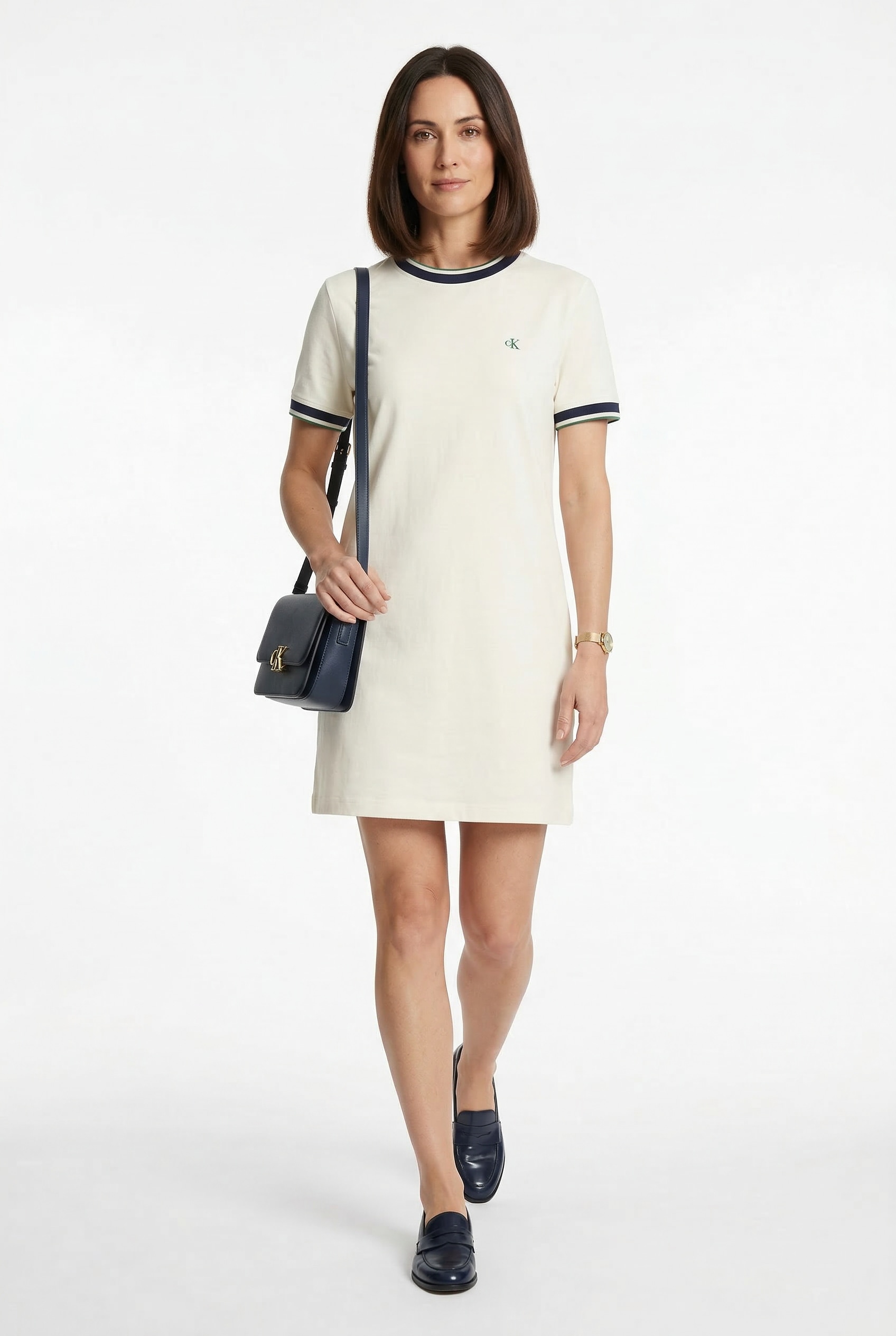 Calvin Klein Jeans Minikleid Ohne Tasche Regular fit mit Rundhalsausschnitt günstig online kaufen