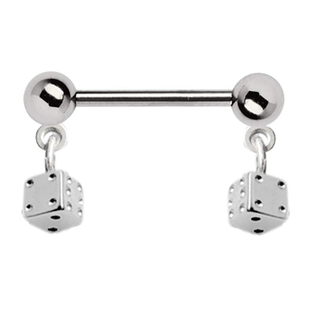 Adelia´s Brustwarzenpiercing »Piercing  Brustpiercing«, Würfelanhänger in 5 mm Ø aus 316l Stahl