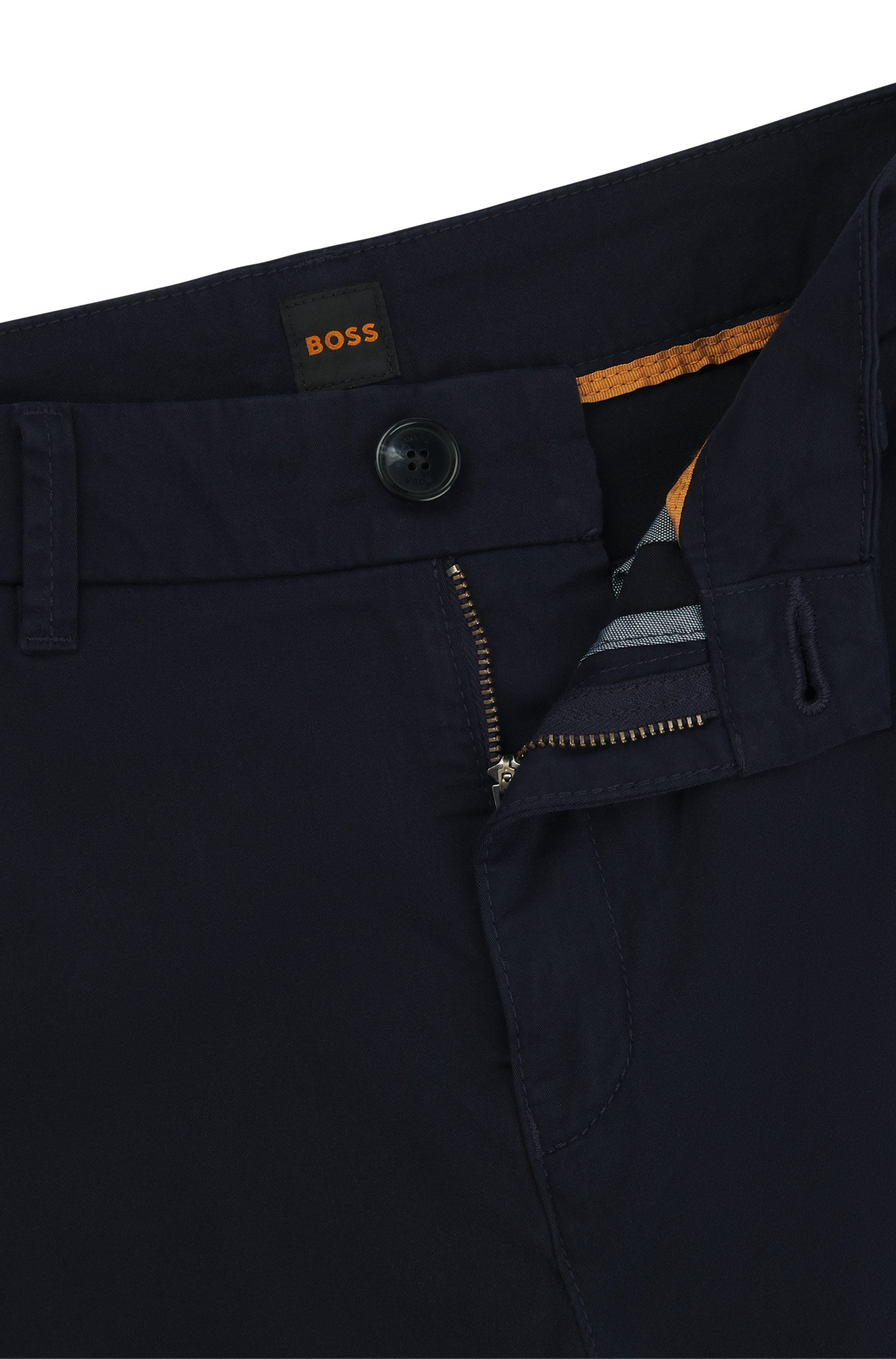 BOSS ORANGE Webhose »Tachini Premium Damenmode«, mit Leder-Brandlabel am hinteren Bundabschluss