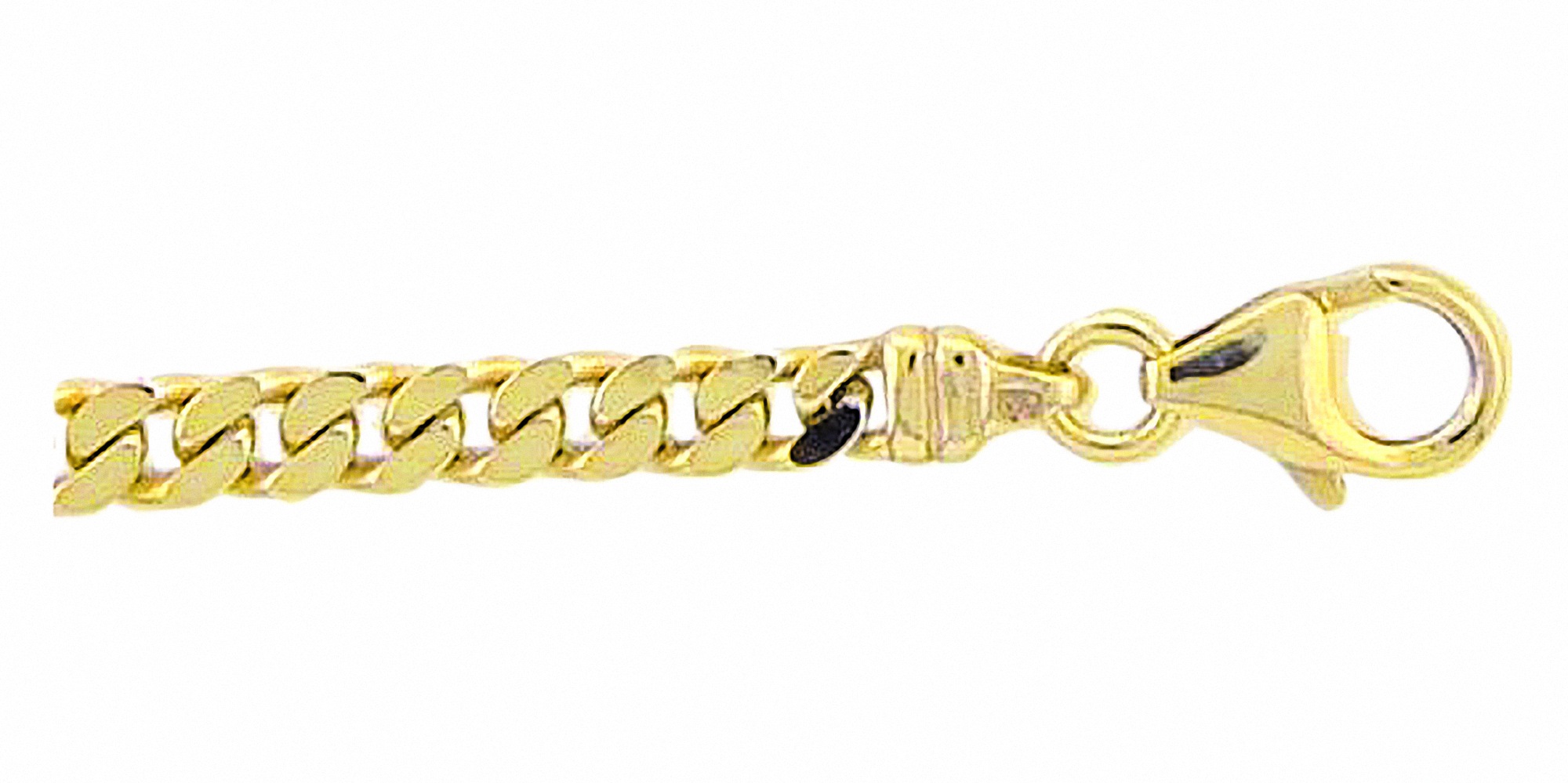 ADELIA ́S Damen Goldarmband "Damen Goldschmuck 333 Gold Flach Panzer Armband 19 cm", 19, Goldgold, Gold, Armbänder, 19 cm 333 Gold Goldschmuck für