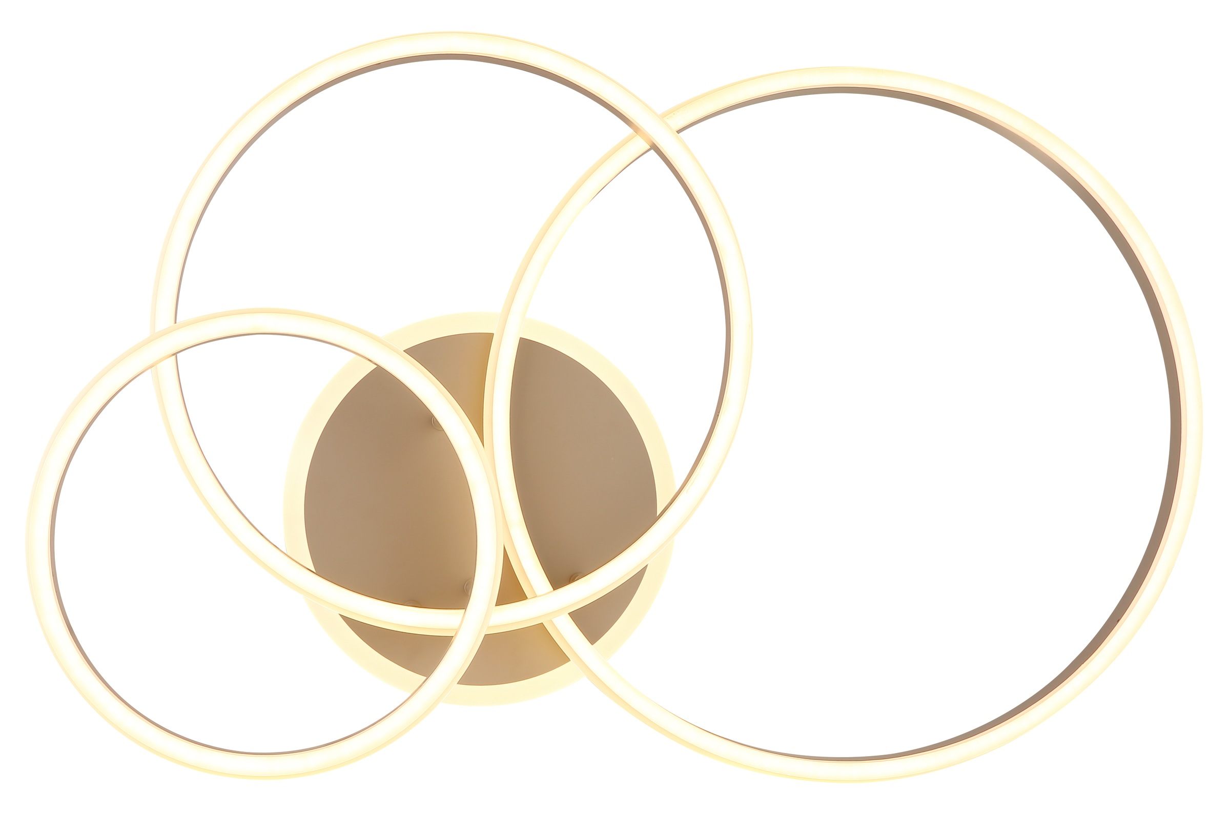 GLOBO LIGHTING Deckenleuchte »RUBIO« LED-Modul 1 Stk. Warmweiß Sandfarbene LED-Deckenleuchte, dimmbar, Memory & 3 Helligkeitsstufen