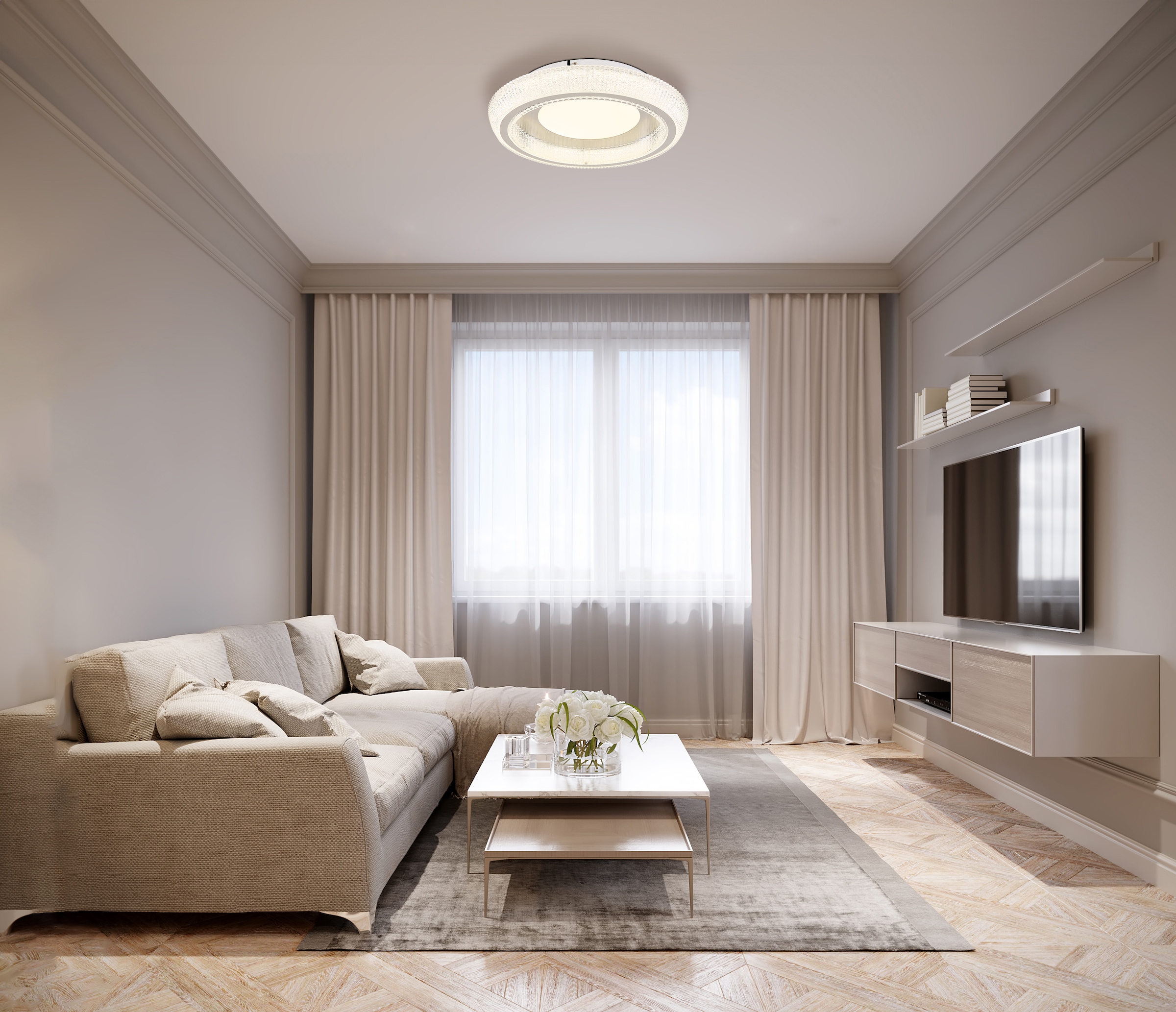 GLOBO LIGHTING LED Deckenleuchte »SHARPER«, Leuchtmittel LED-Modul | LED fest integriert, Deckenlampe/rund/Wohnzimmer/Schlafzimmer/elegant