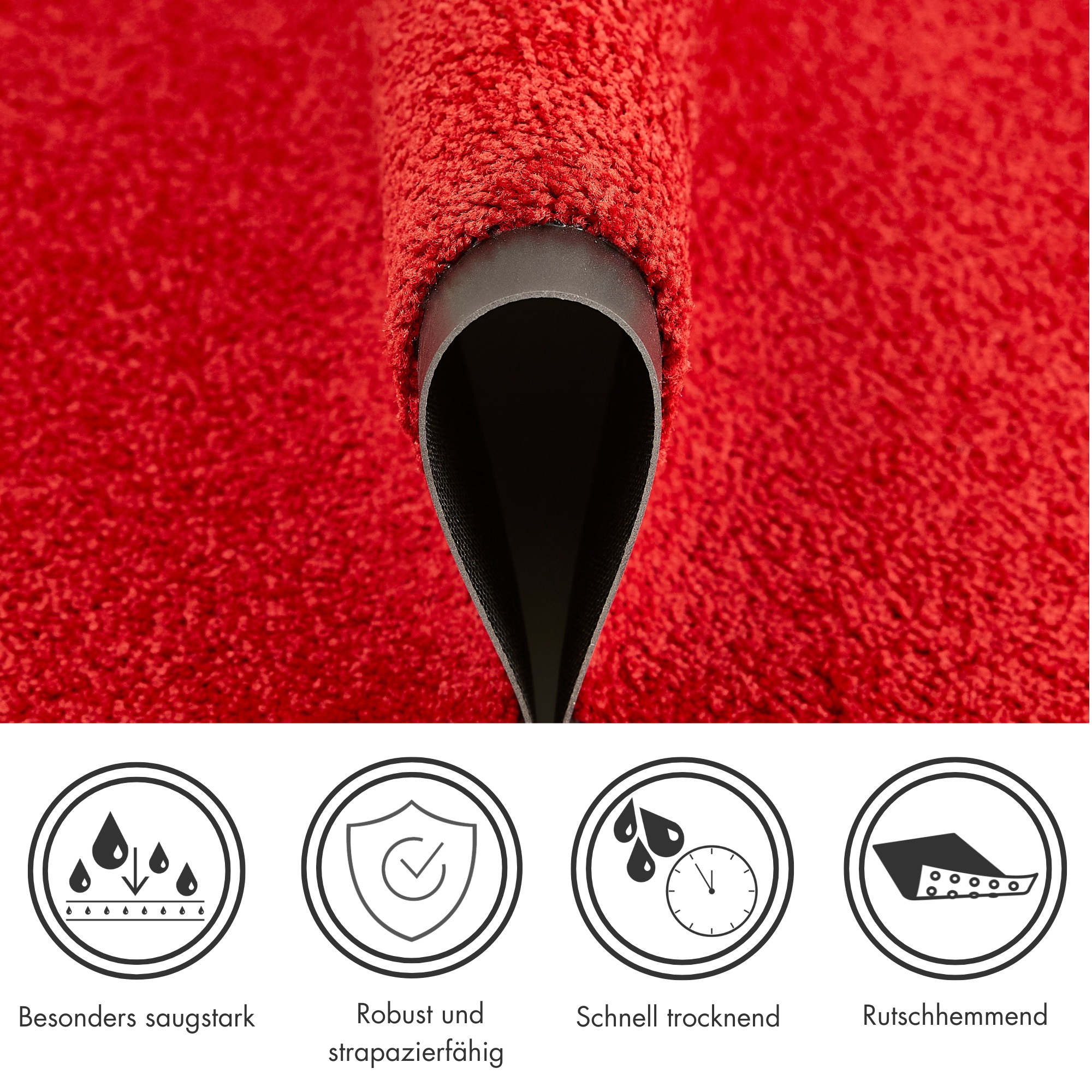 Thumbnail - Andiamo Fußmatte "Verdi, Made in Netherlands" rechteckig 6 mm Höhe Schmutzfangmatte, Eingangsmatte, rutschfest, strapazi...