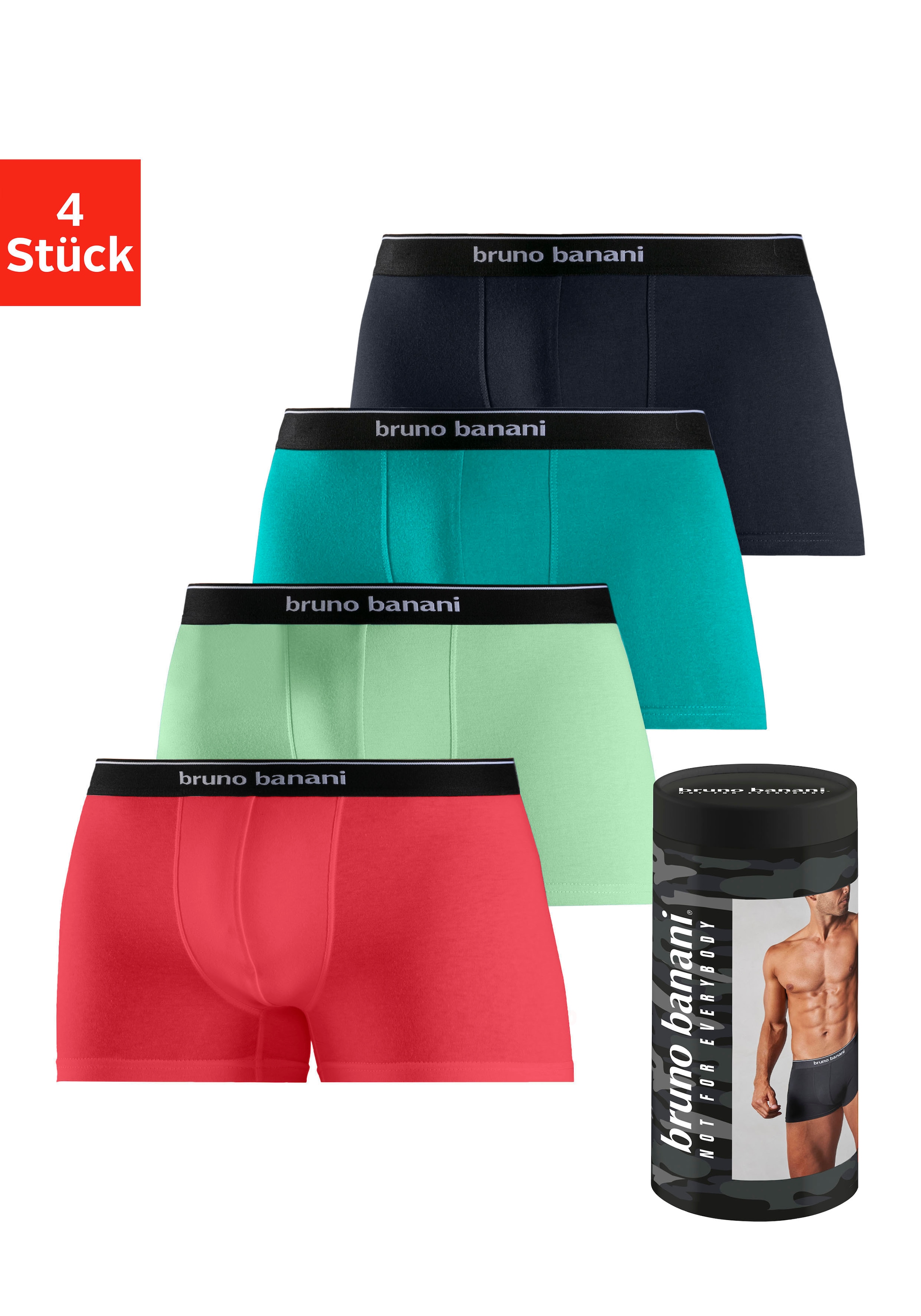 Bruno Banani Boxer, (Dose, 4 St.), in der Dose verpackt