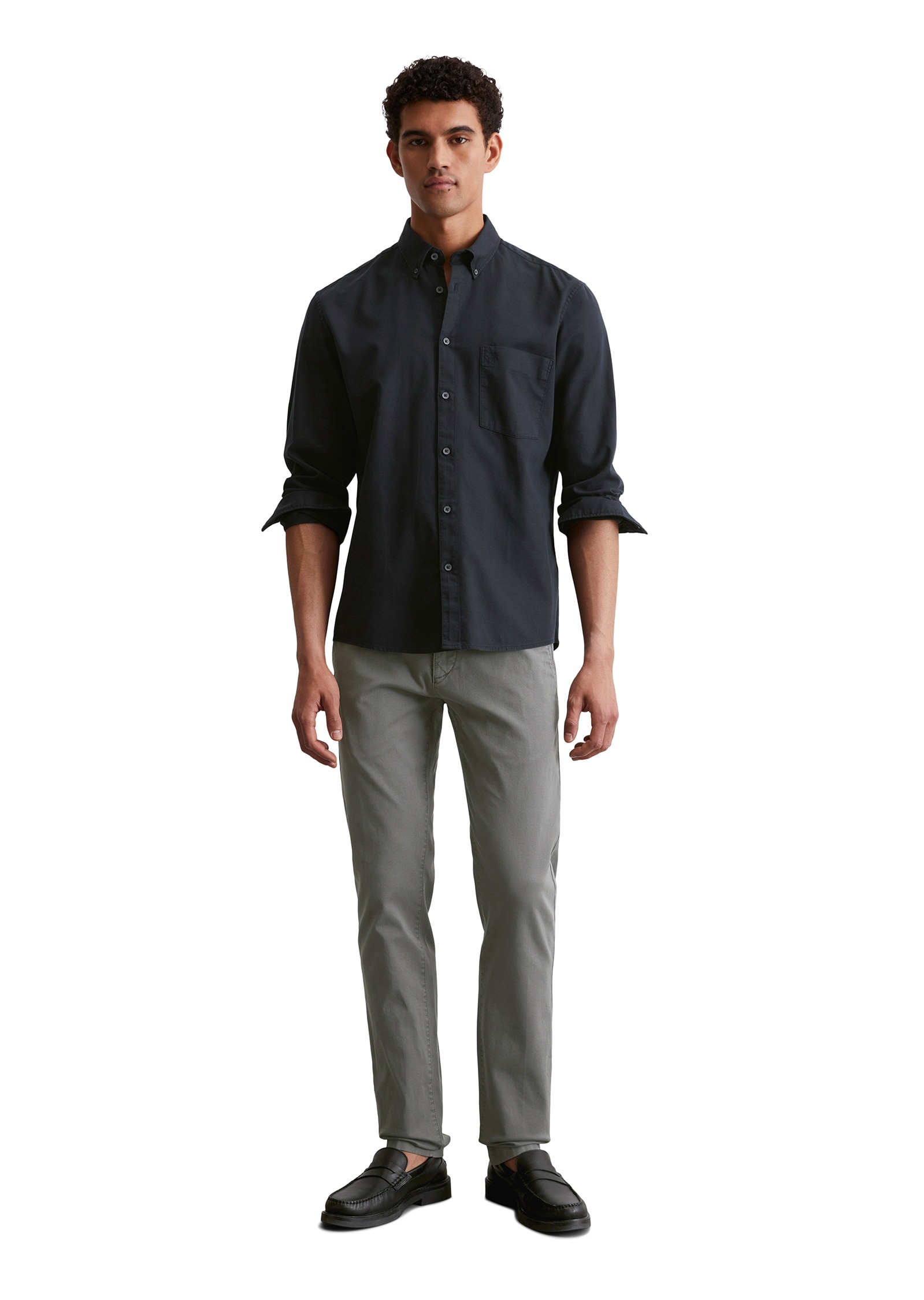 Marc O'Polo Langarmhemd »aus Bio-Baumwolle-Lyocell-Mix«