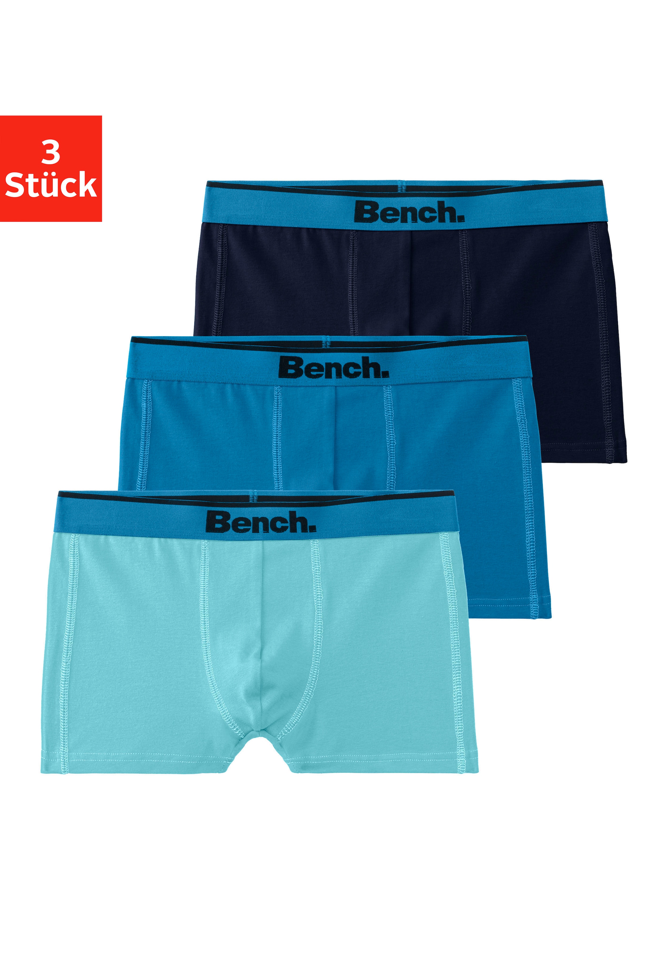 Bench. | online vorn (Packung, mit 3 BAUR St.), kaufen Ziernähten Boxer,