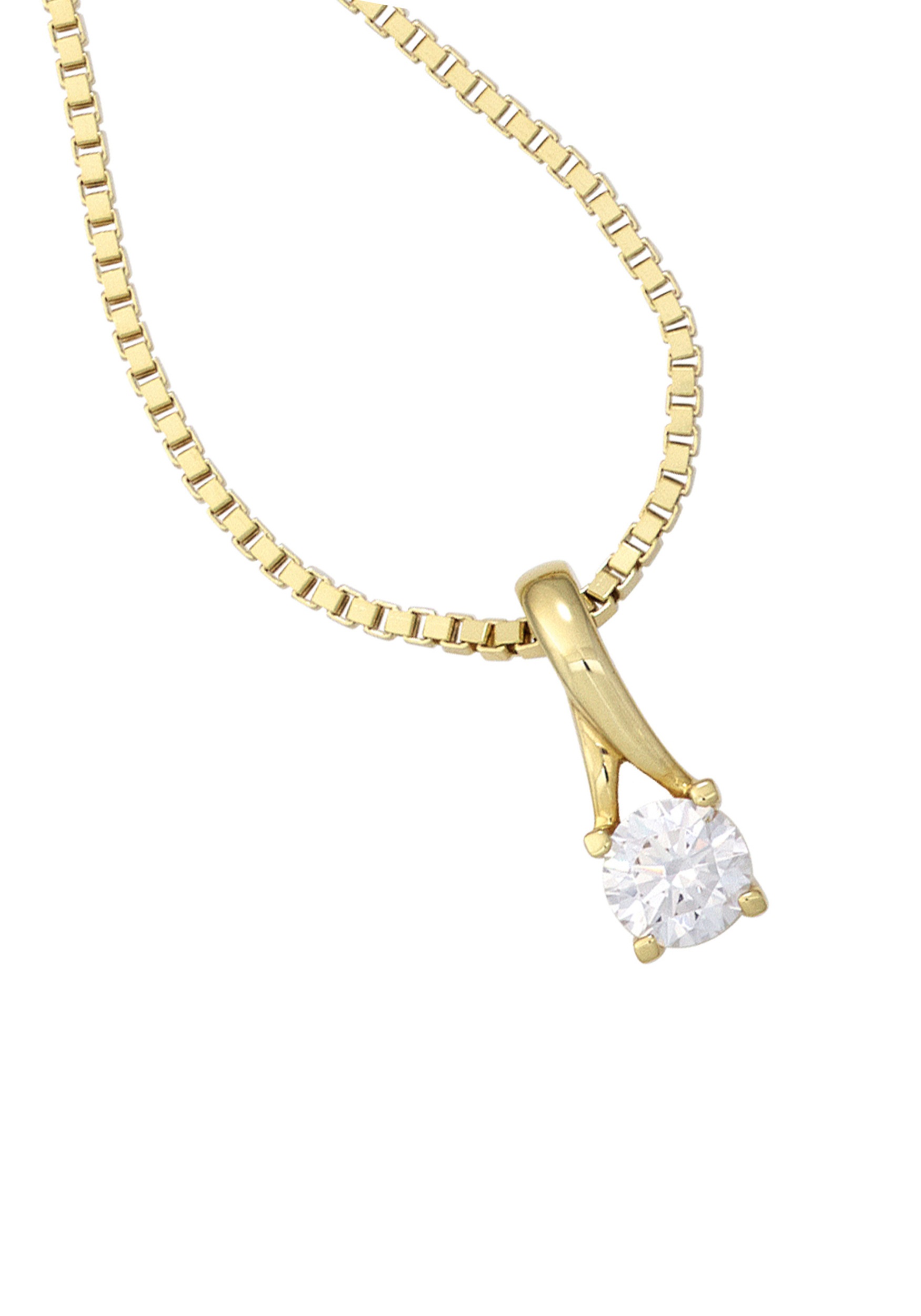 JOBO Kettenanhänger »Anhänger Goldanhänger 16 mm«  333 Gold mit Zirkonia