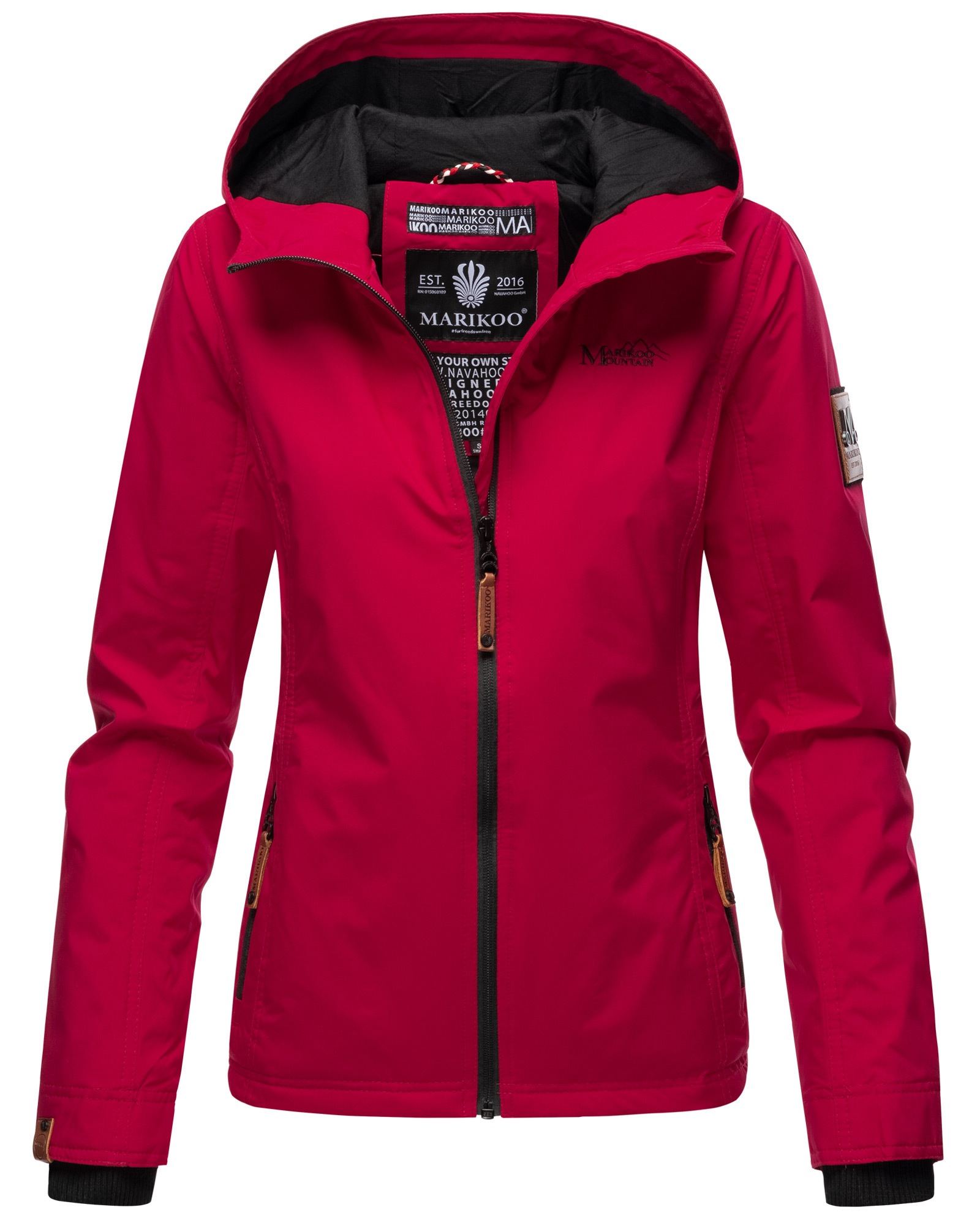 Marikoo Outdoorjacke "Brombeere", sportliche Übergangsjacke mit Kapuze