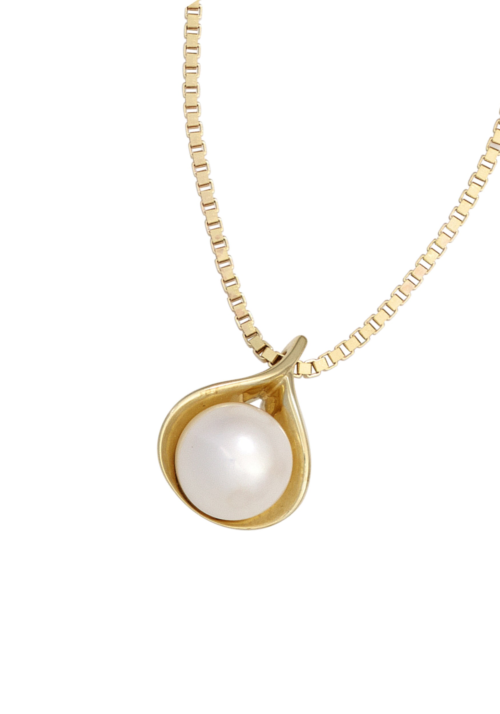 JOBO Perlenanhänger »Anhänger Tropfen«  14 Karat 585 Gold mit Perle