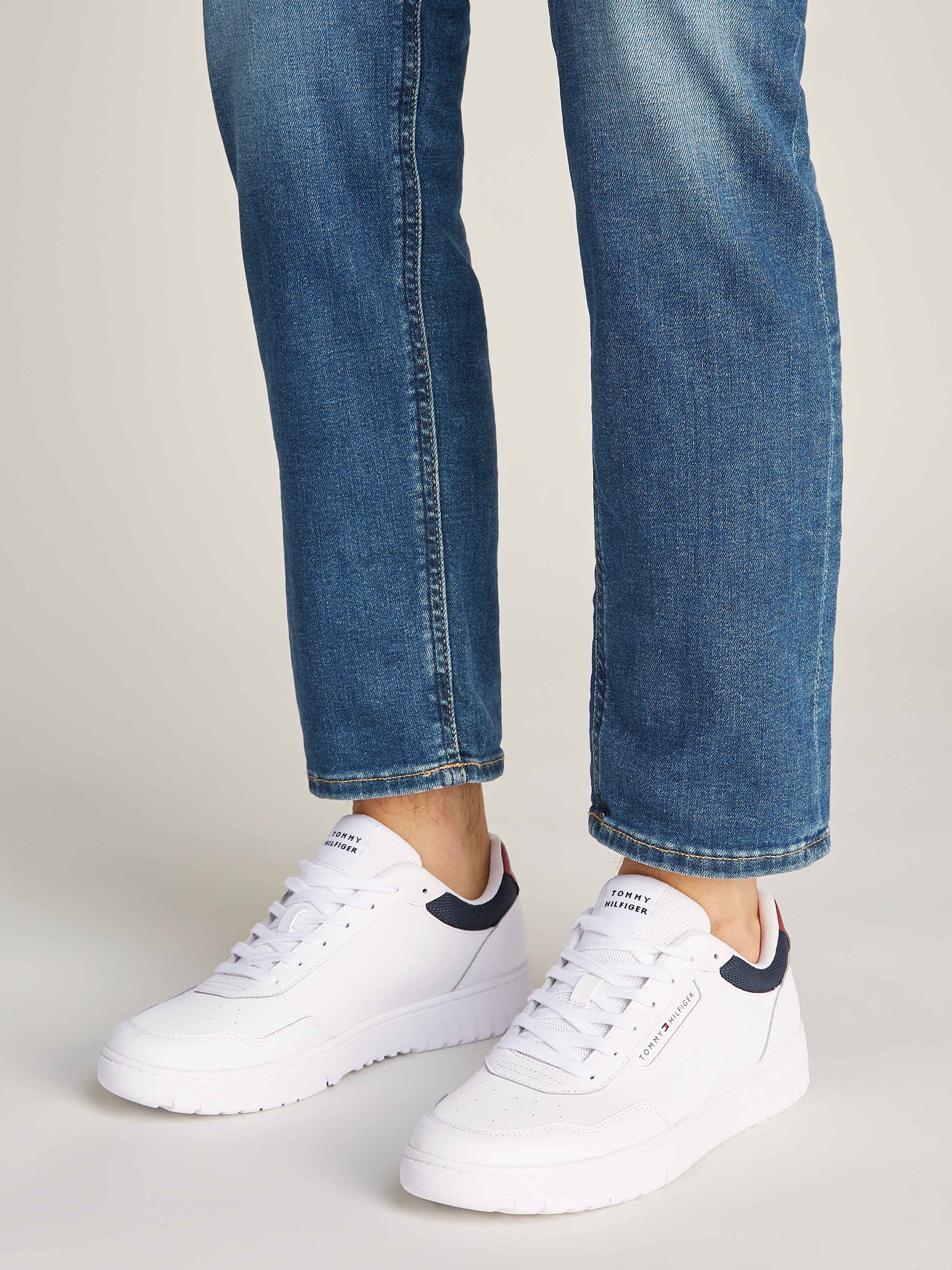 Tommy Hilfiger Sneaker "TH BASKET CORE LITE LTH", Freitzeitschuh, Schnürsch günstig online kaufen