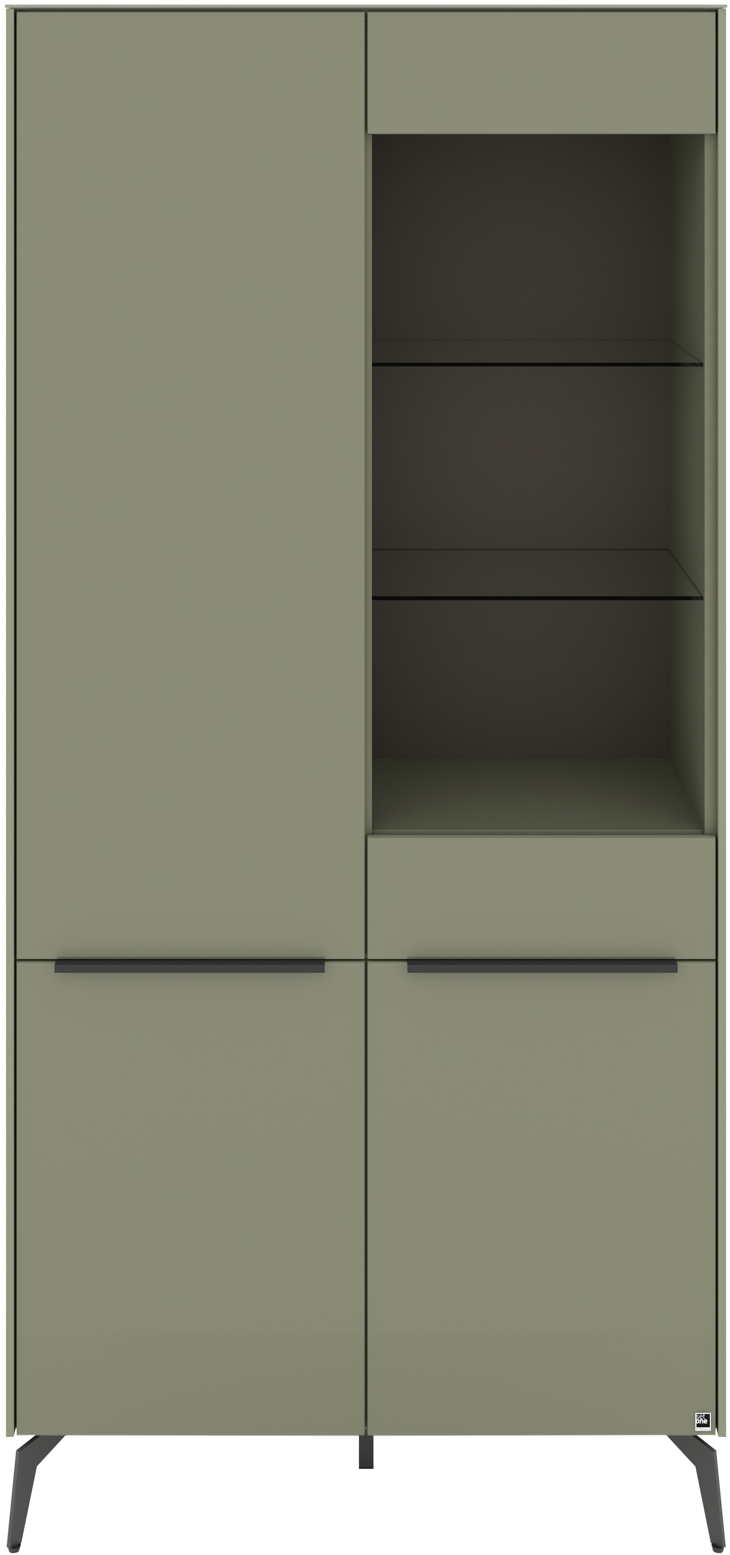 set one by Musterring Standvitrine »Reno« 1 Stk. tlg. Mit Winkelfuß in diversen Farben, 200 cm Höhe & Farbauswahl