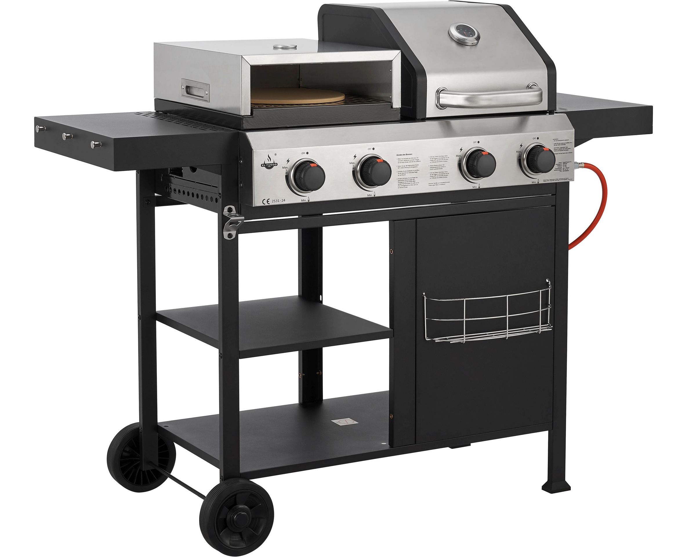 Gasgrill »Kombigrill 3-in-1 Boston«, inkl. Pizzastein und Planchaplatte als Zubehör