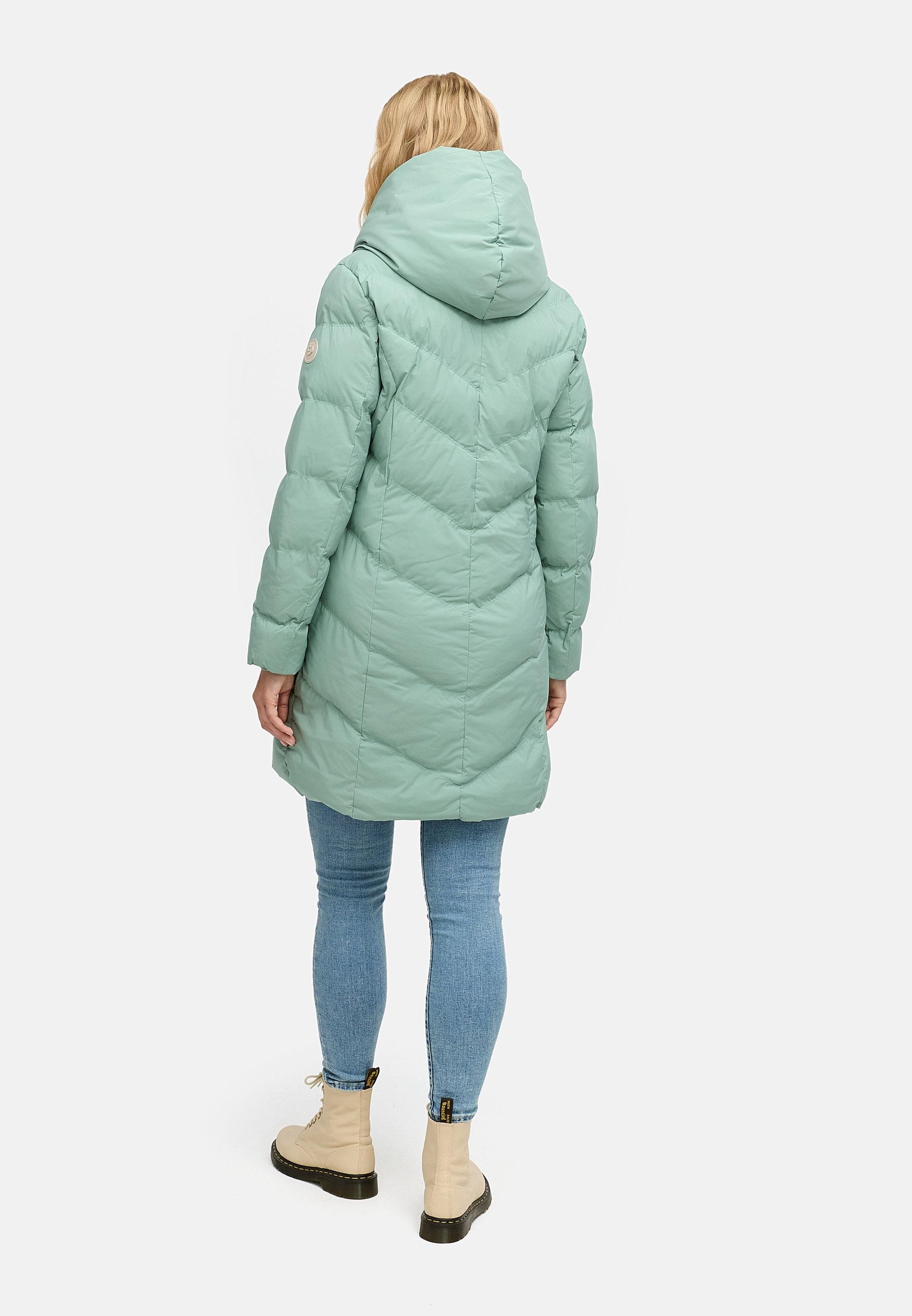 Ragwear Steppmantel »Natalka Soft YOUMODO« Warmer Wintermantel mit hohem Kragen und Kapuze