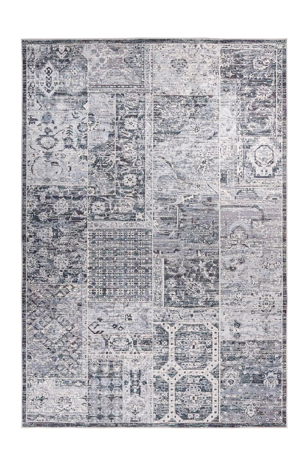 Padiro Teppich »Rhodin 1225«, rechteckig, 6 mm Höhe, Vintage-Design, Flachflorteppich, pflegeleicht
