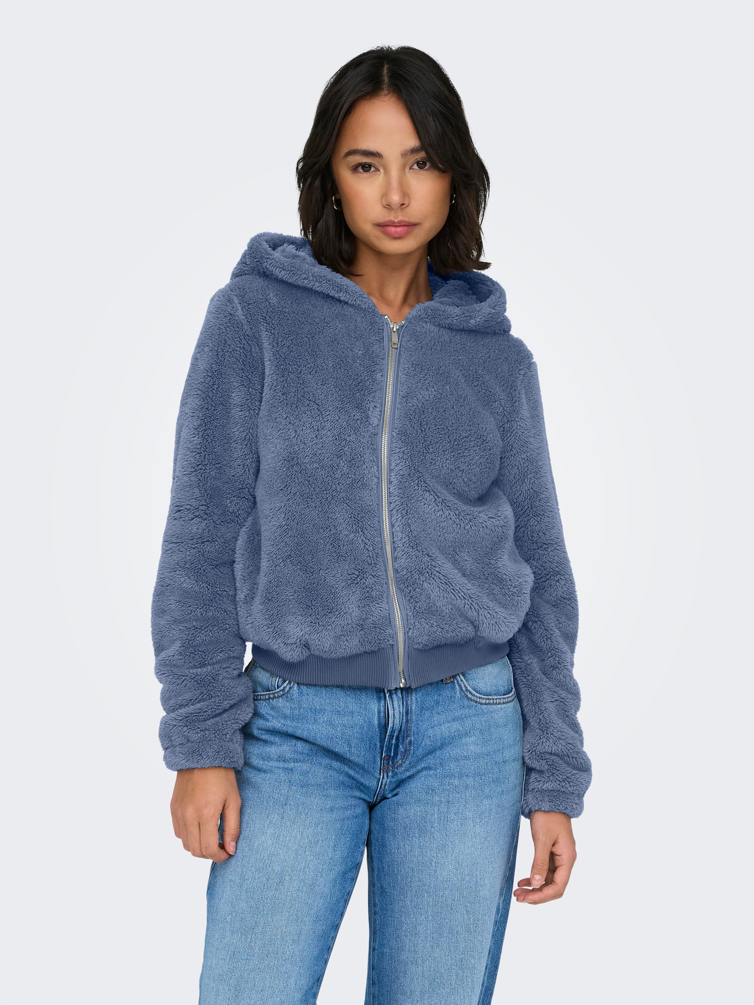 ONLY Kapuzenplüschjacke "ONLNEWANNA CONTACT SHERPA JKT OTW NOOS" mitKapuze günstig online kaufen