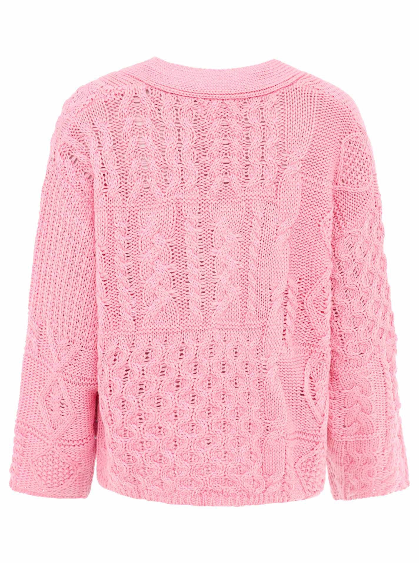 Zwillingsherz Cardigan »"Zopfstrick"«, "Zopfstrick" mit Knopfleiste und Wollanteil