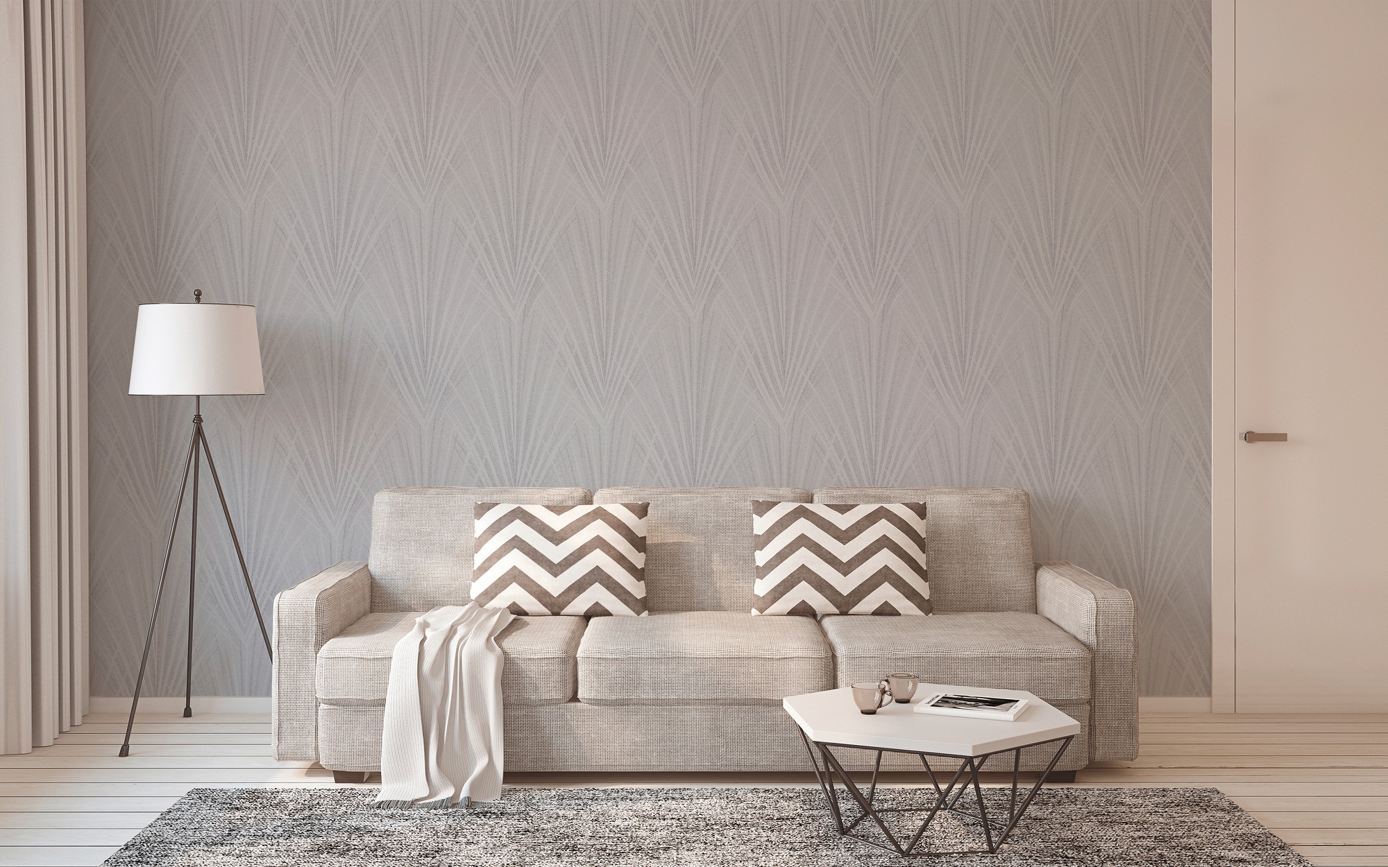 A.S. Création Vliestapete »New Elegance«, mehrfarbig-gemustert-Strukturmuster, Palmentapete Tapete Dschungel Tapeten Wohnzimmer Schlafzimmer Küche