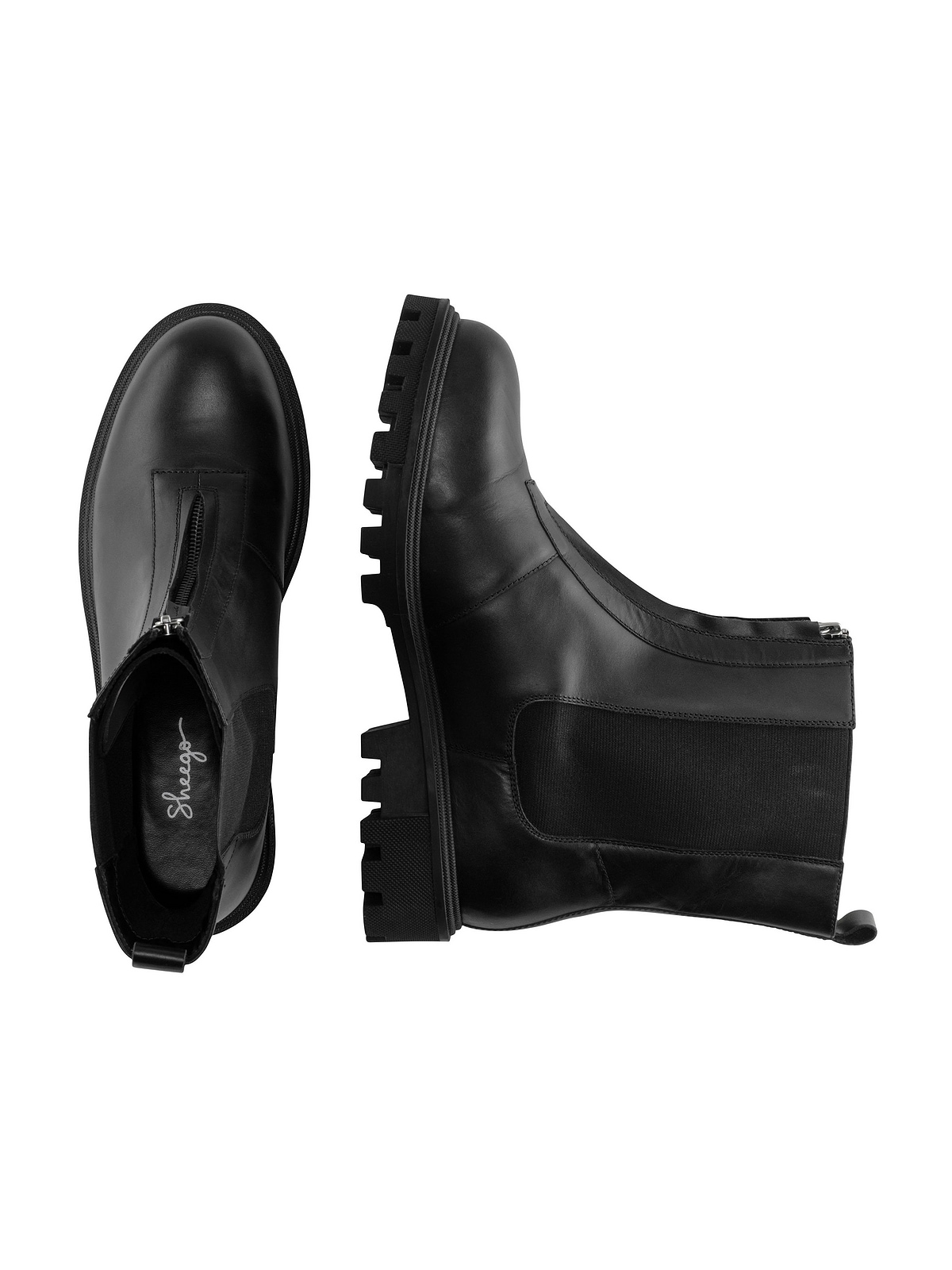 Sheego Stiefelette »Große Größen«, aus Leder, mit Reißverschluss