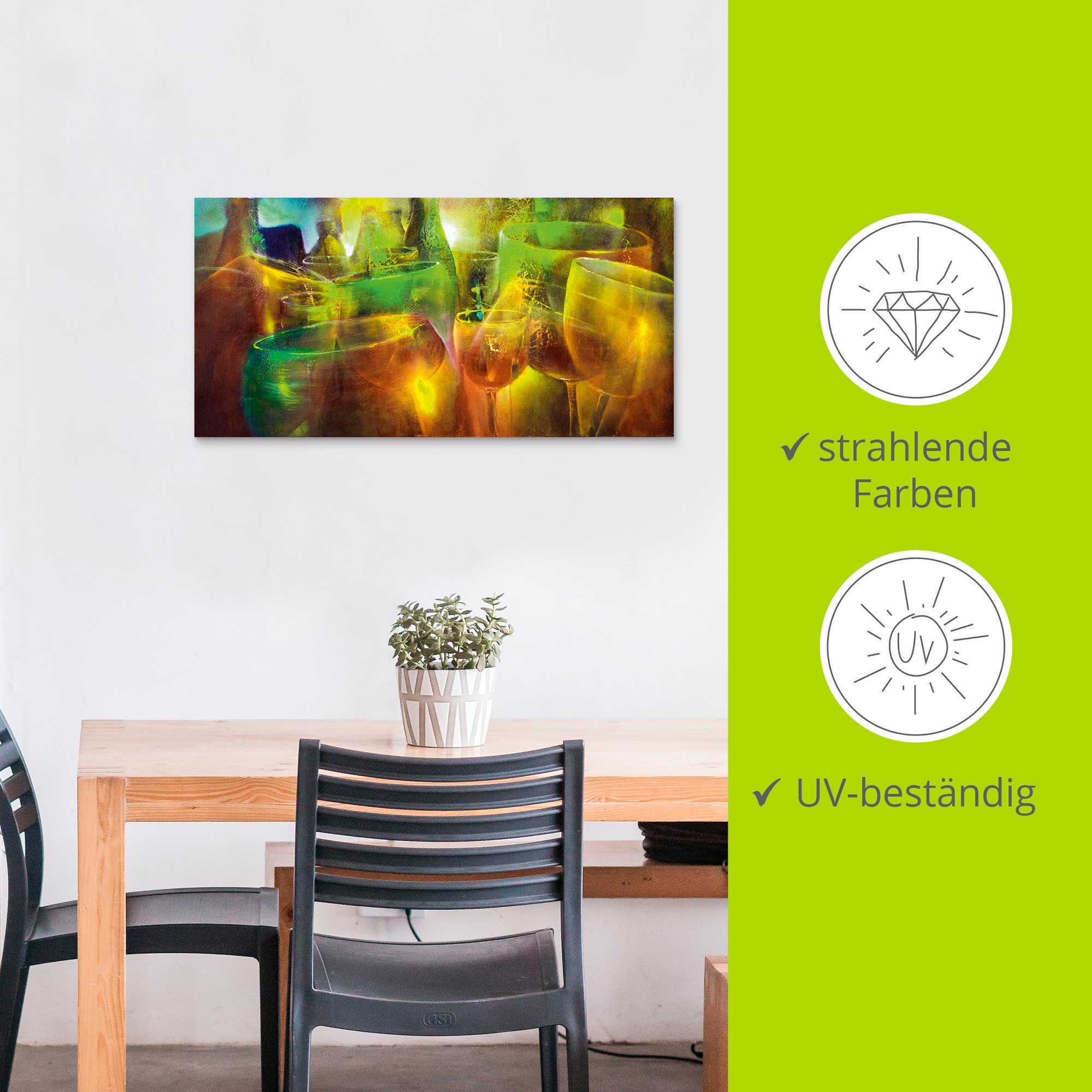 Artland Wandbild »Zu später Stunde«, Getränke, (1 St.), als Alubild, Outdoorbild, Leinwandbild in verschied. Größen