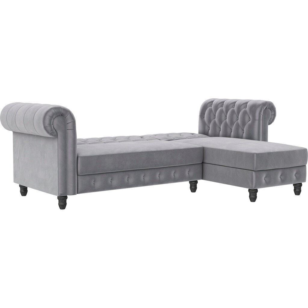 Dorel Home Ecksofa »Felix, L-Form, 241 cm (Liegefl.108x195 cm), Recamiere tauschbar,«