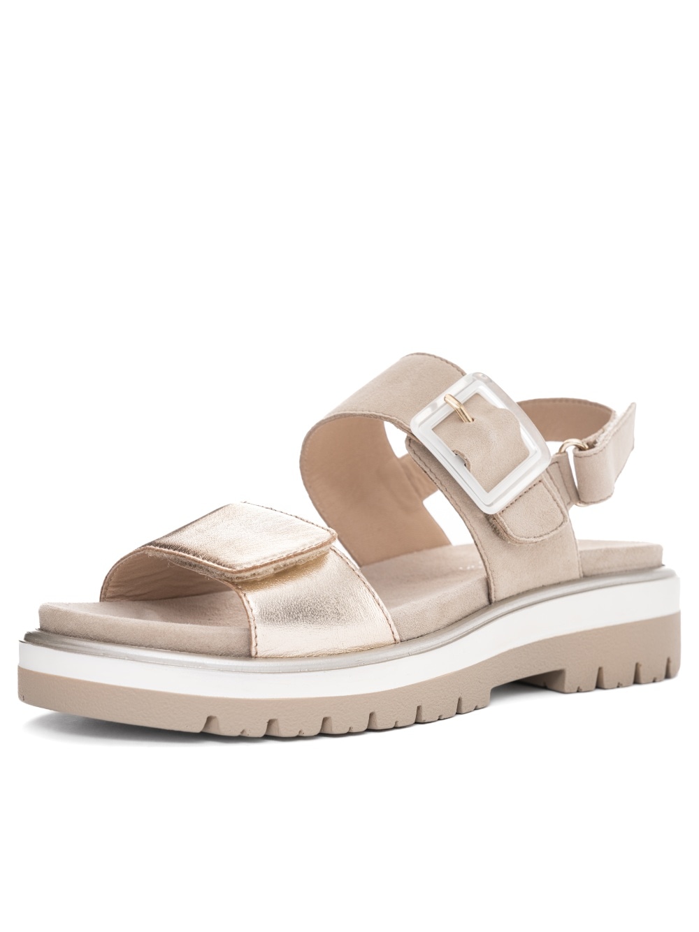 Ara Plateausandaletten »MALAGA«, Plateausandale, Klettschuh in Bequemweite G (= weit)
