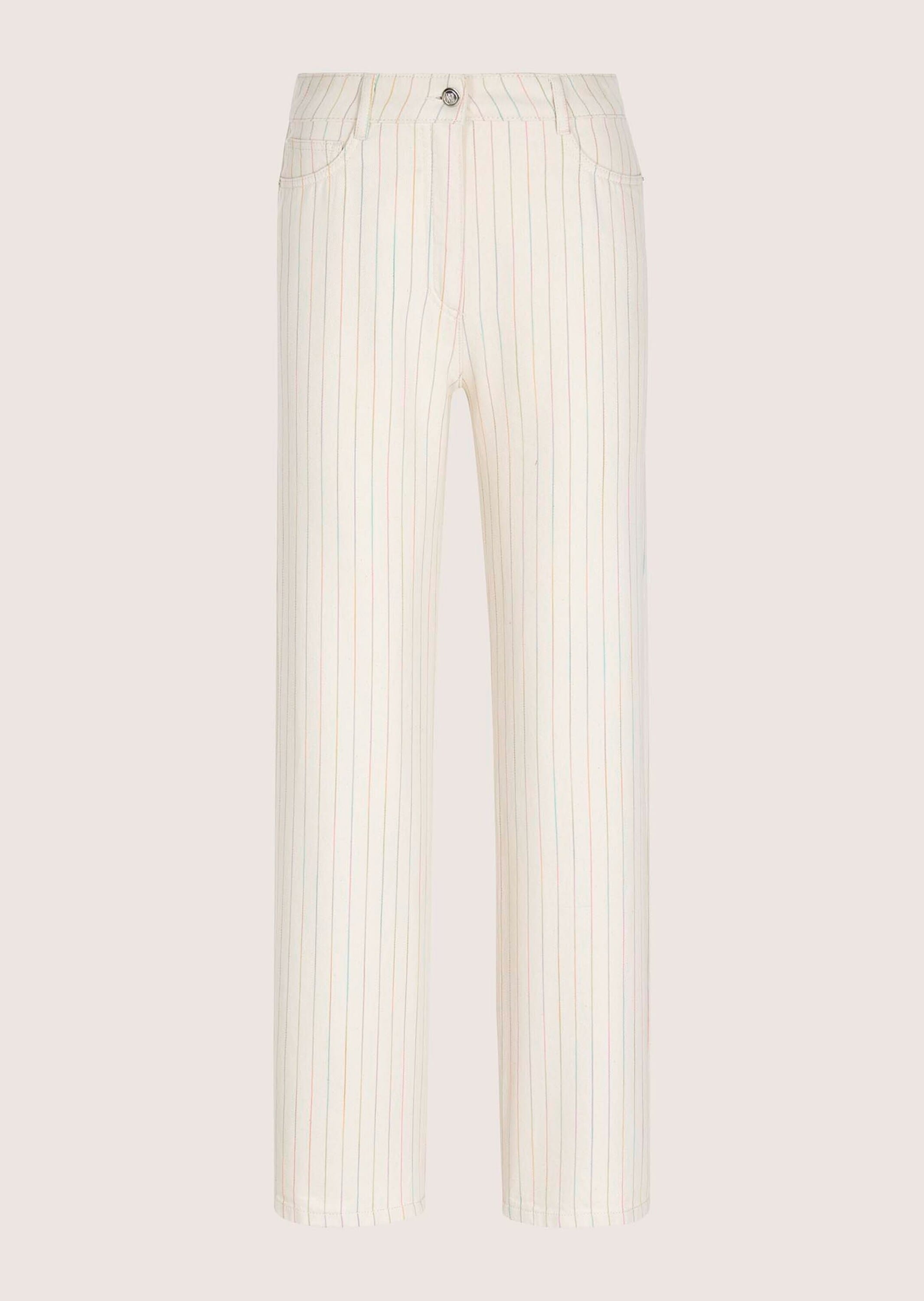 MADELEINE "Jeans Nadelstreifenhose mit weitem Bein" Jeans mit farbigen Webstreifen