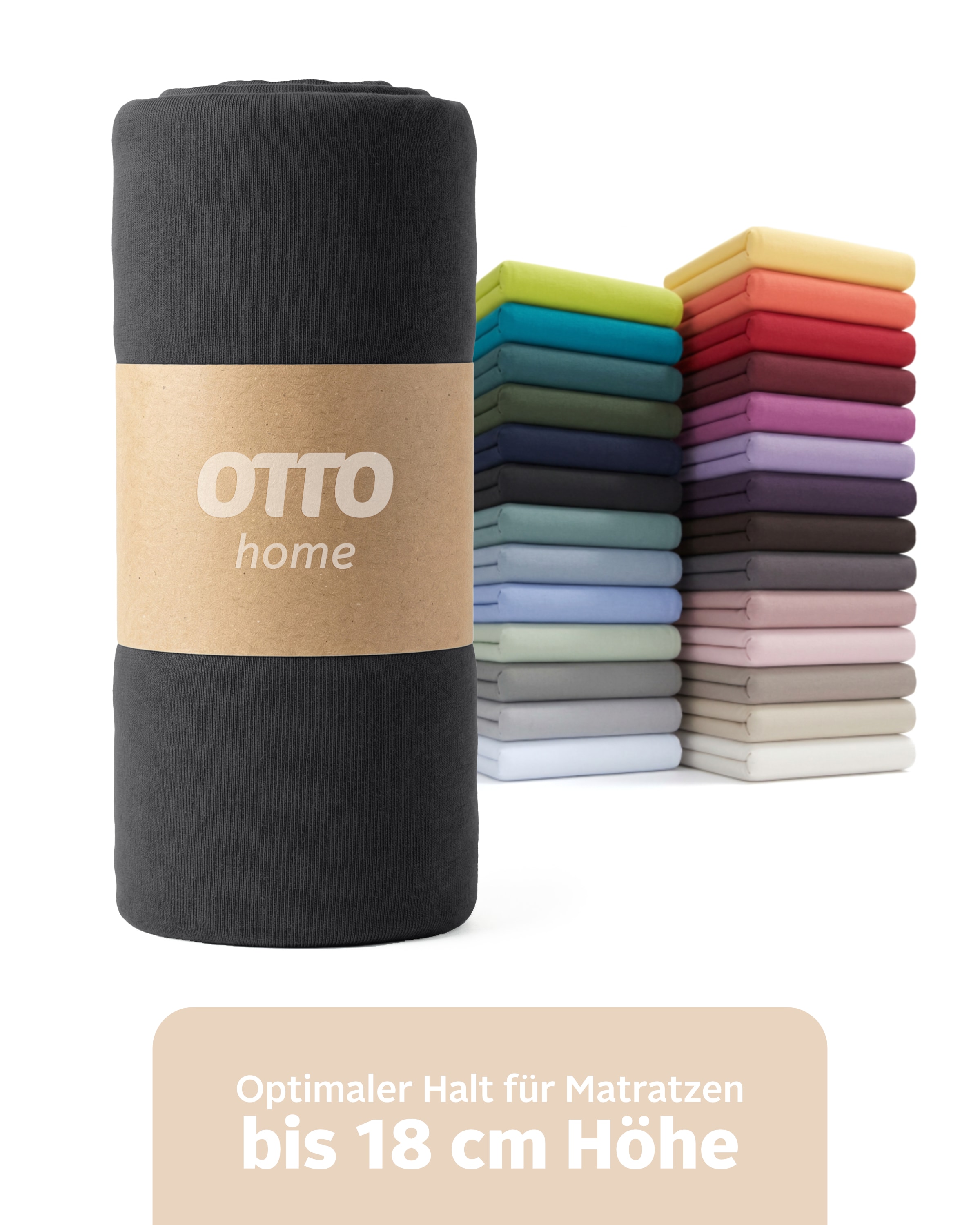 OTTO home "PHYSALIS in BASIC und PREMIUM Qualität, 100% Baumwolle" für Matratzen bis 18 cm Höhe, Bettlaken, Spannbetttuch, pflegeleicht