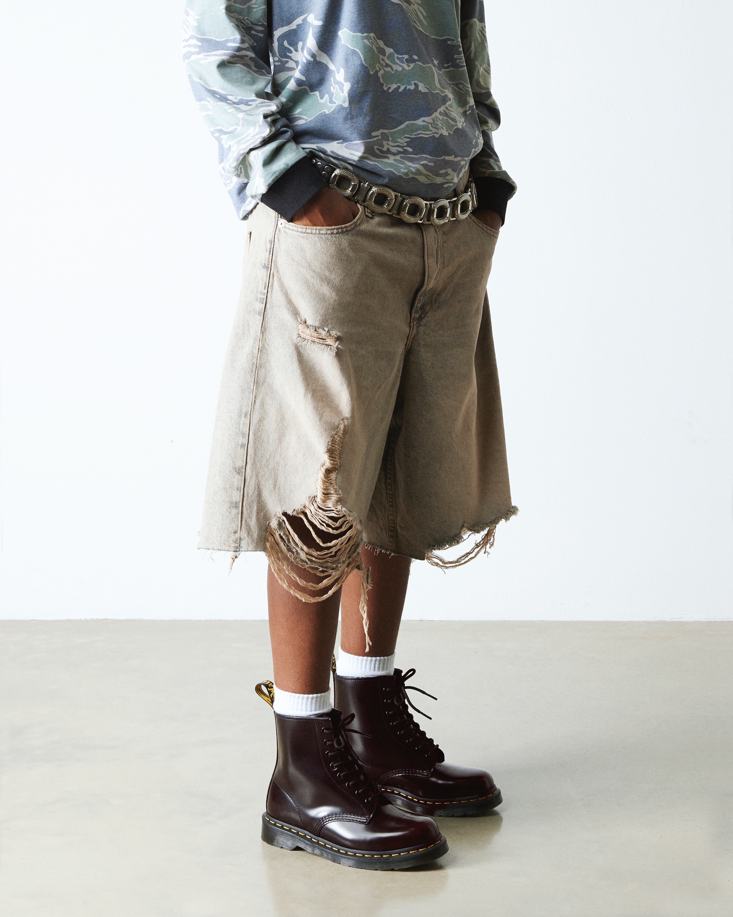 DR. MARTENS Schnürboots »1460«, Retro Stiefel, Boots mit zweifarbigem Vintage Finish