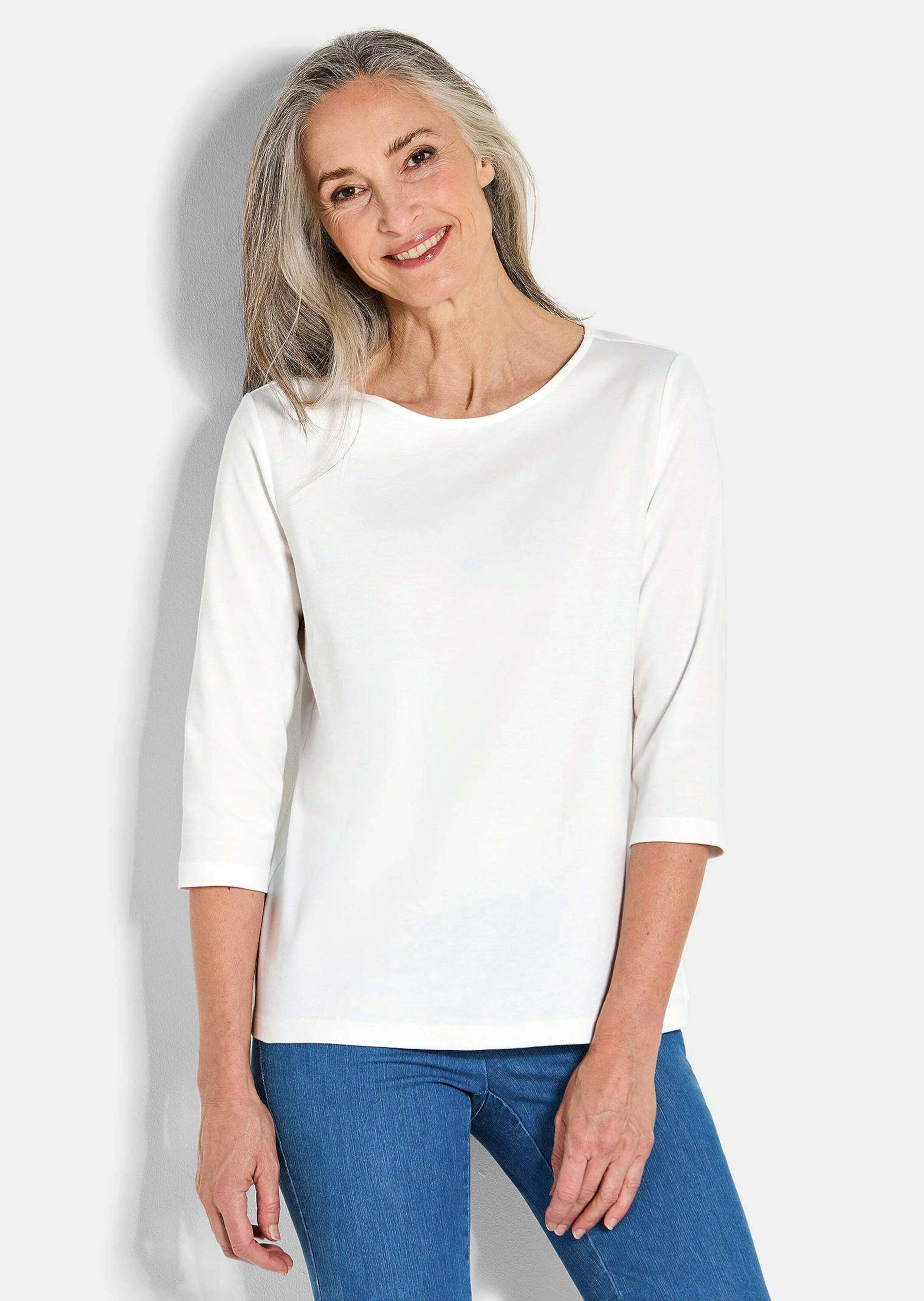 GOLDNER Kurzarmshirt »Kurzgröße Basic-Shirt aus Interlock-Jersey«