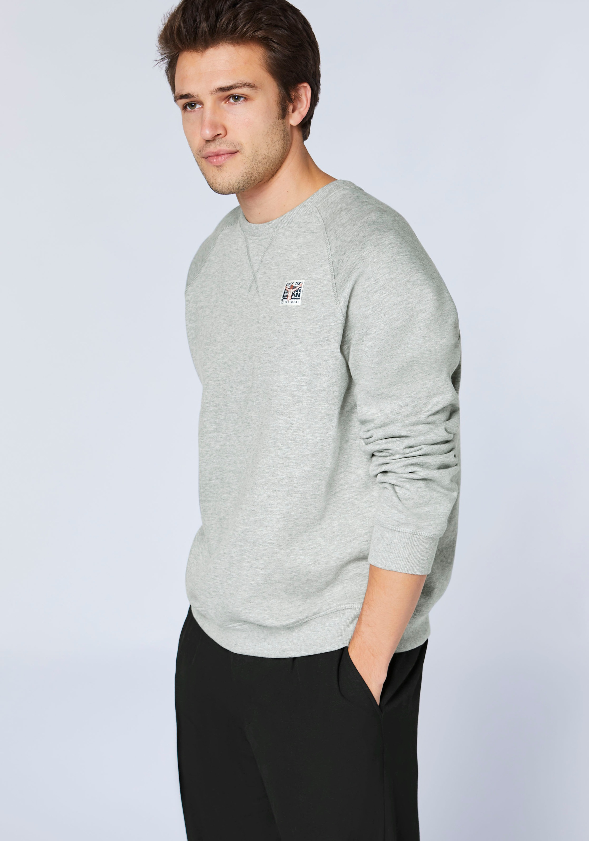 Chiemsee Men's Sweatshirt Neutral Gray Melange L 4