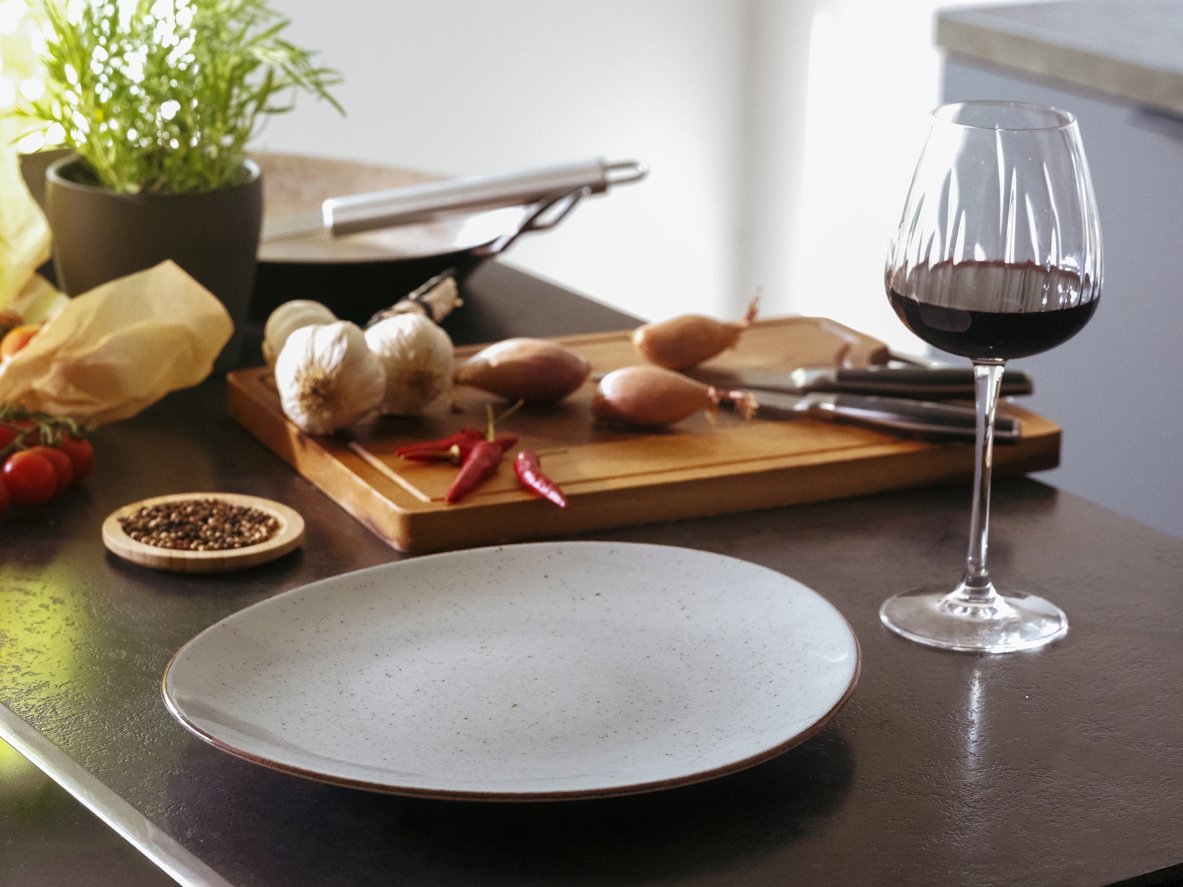 CreaTable Steakteller »Vintage Nature, Teller Set, 4-tlg.« Naturverbundenes Design, Vielseitig einsetzbar