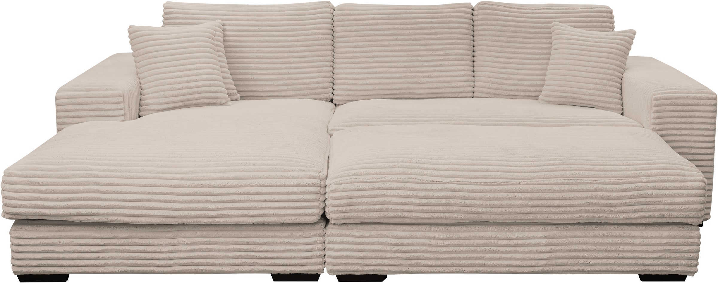 WERK2 Polstergarnitur "Eden L-Form + Hocker. Mega Couch Breite 286cm, Cord" günstig online kaufen