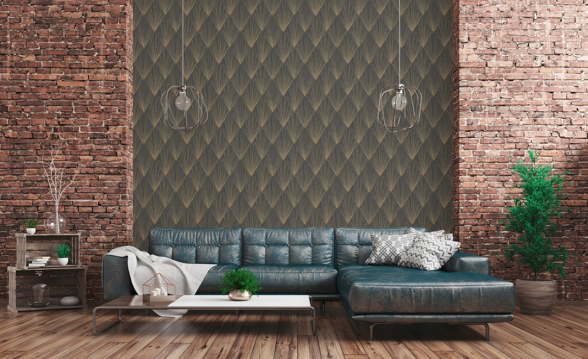 living walls Vliestapete »Metropolitan Stories, Ava New York« Motiv | abstrakt | gemustert leicht strukturiert Tapete Geometrisch Tapeten Wohnzimmer Schlafzimmer Küche Design Optik