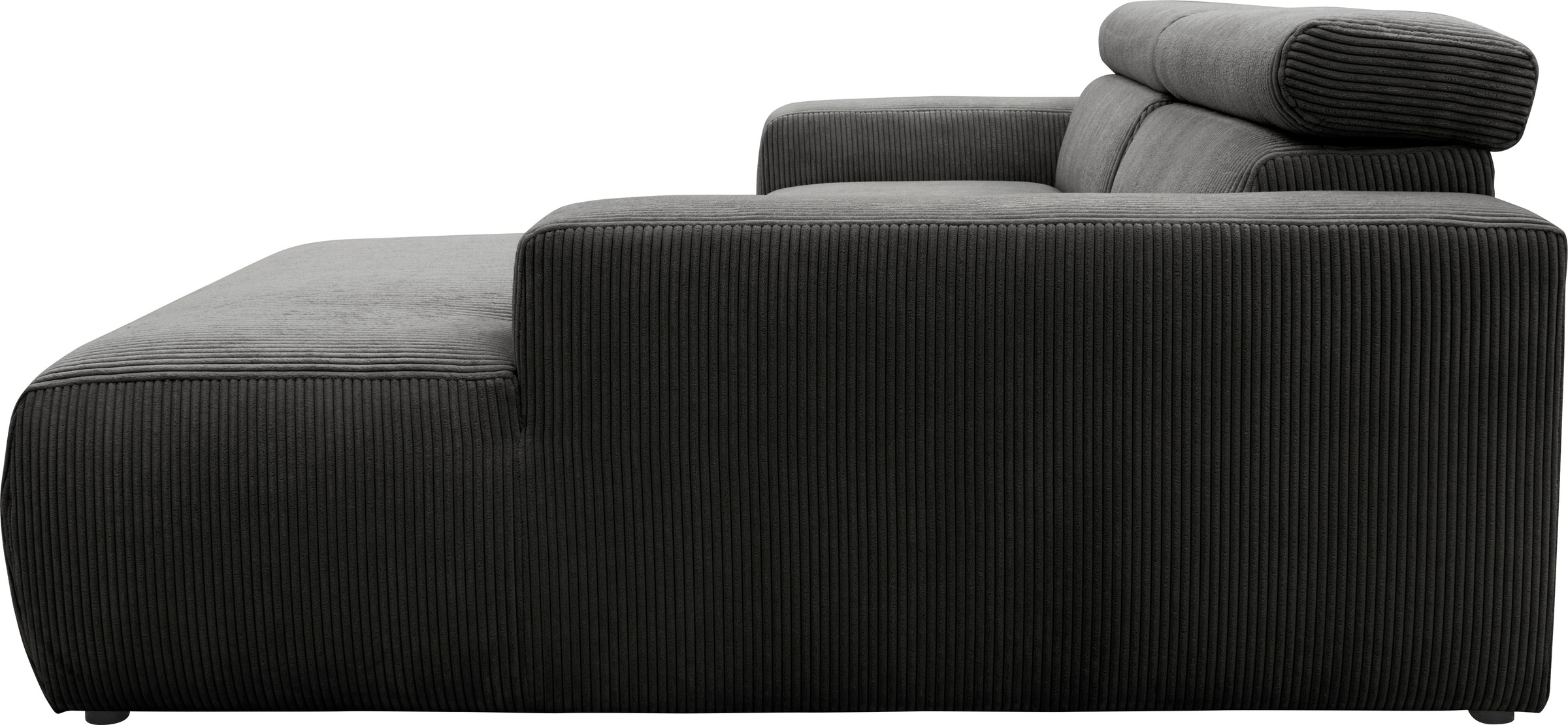 DOMO collection Ecksofa »Brandon Sitzbelastung 140 kg, kleine Ausführung B/T/H: 214/100/80 cm«, Mit Kopfteilverstellung, auch in Leder und Cord, L-Form