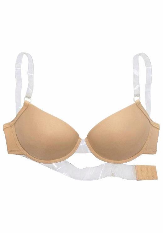 Abracada Bra Push-up-BH, mit Bügel, mit transparenten Trägern und Rücken