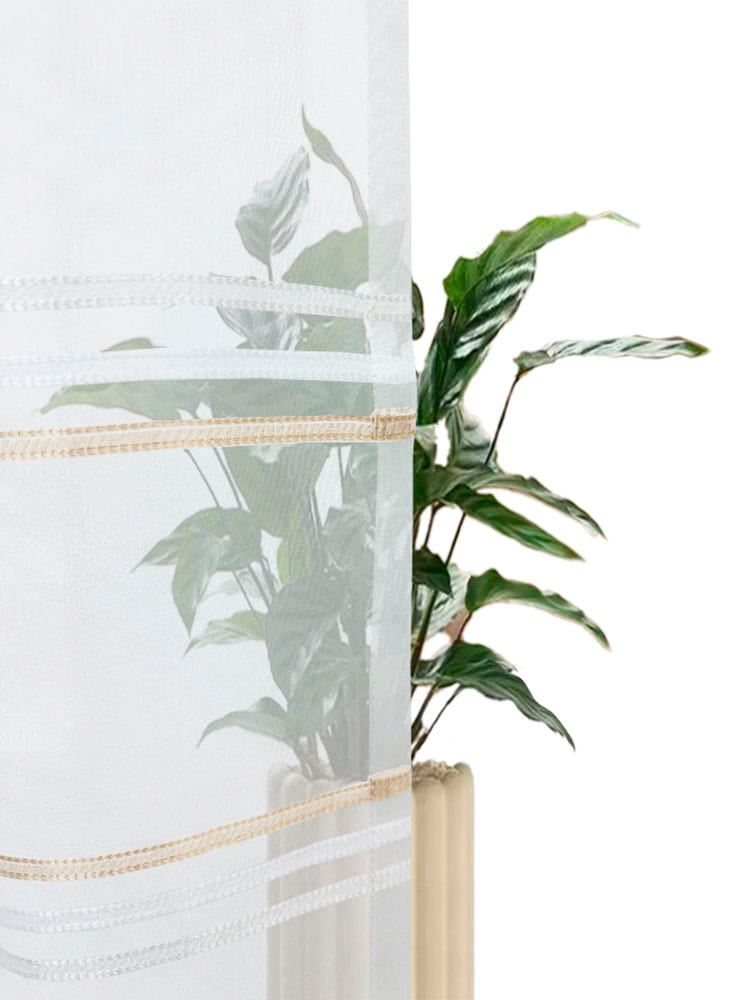 OTTO home Gardine »Sirii« Ösen 1 Stk. tlg. Halbtransparent, angenehme Haptik, mit Streifen, modern