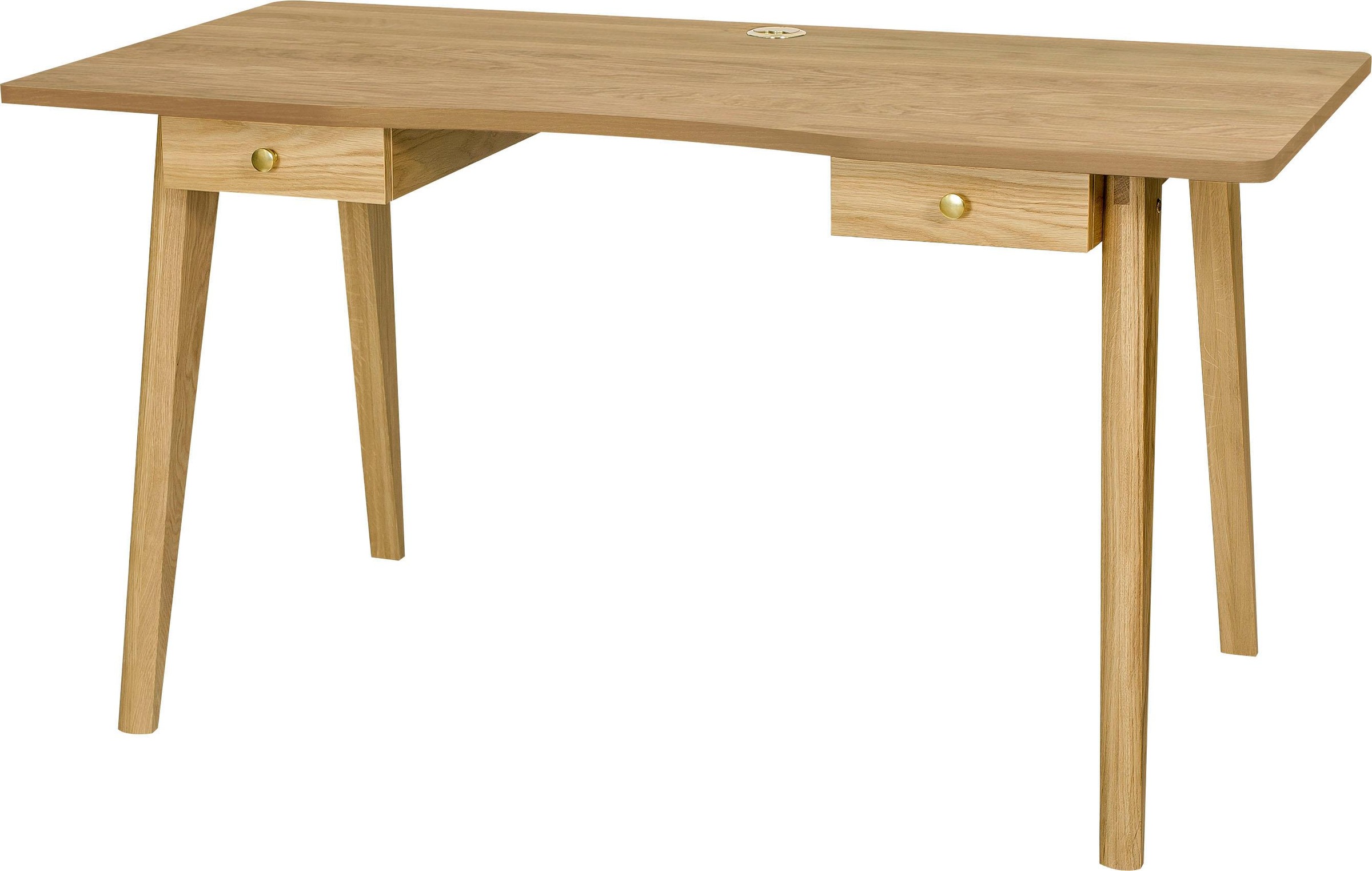 Woodman Schreibtisch »Peer«, im skandinavian Design, Tischbeine aus massiver Eiche