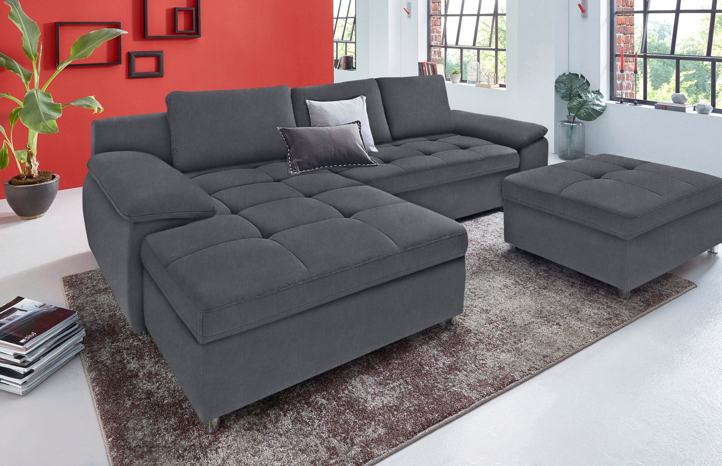 Thumbnail - sit&more Ecksofa "Labene L-Form" wahlweise mit Bettfunktion und Bettkasten, auch als XXL-Variante