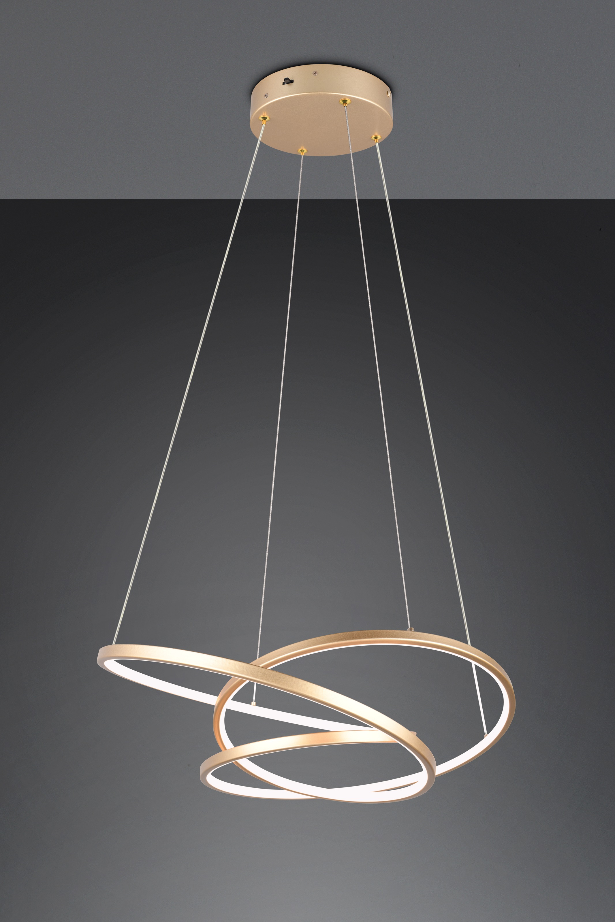 TRIO Leuchten LED Pendelleuchte »DARVIN, LED Hängelampe 34W 4500 Lumen, dimmbar, Lichtfarbe einstellbar« LED-Board 1 Stk. warmweiß - kaltweiß CCT 2300/3000/4000K warmweiß-kaltweiß, höhenverstellbar bis max 150cm