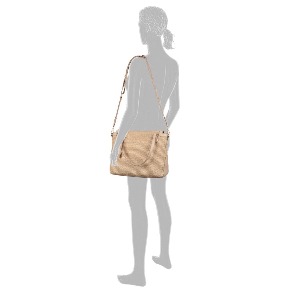 Gabor Shopper »Ophelio« Damen Umhängetasche, Schultertasche mit floralem Anhänger